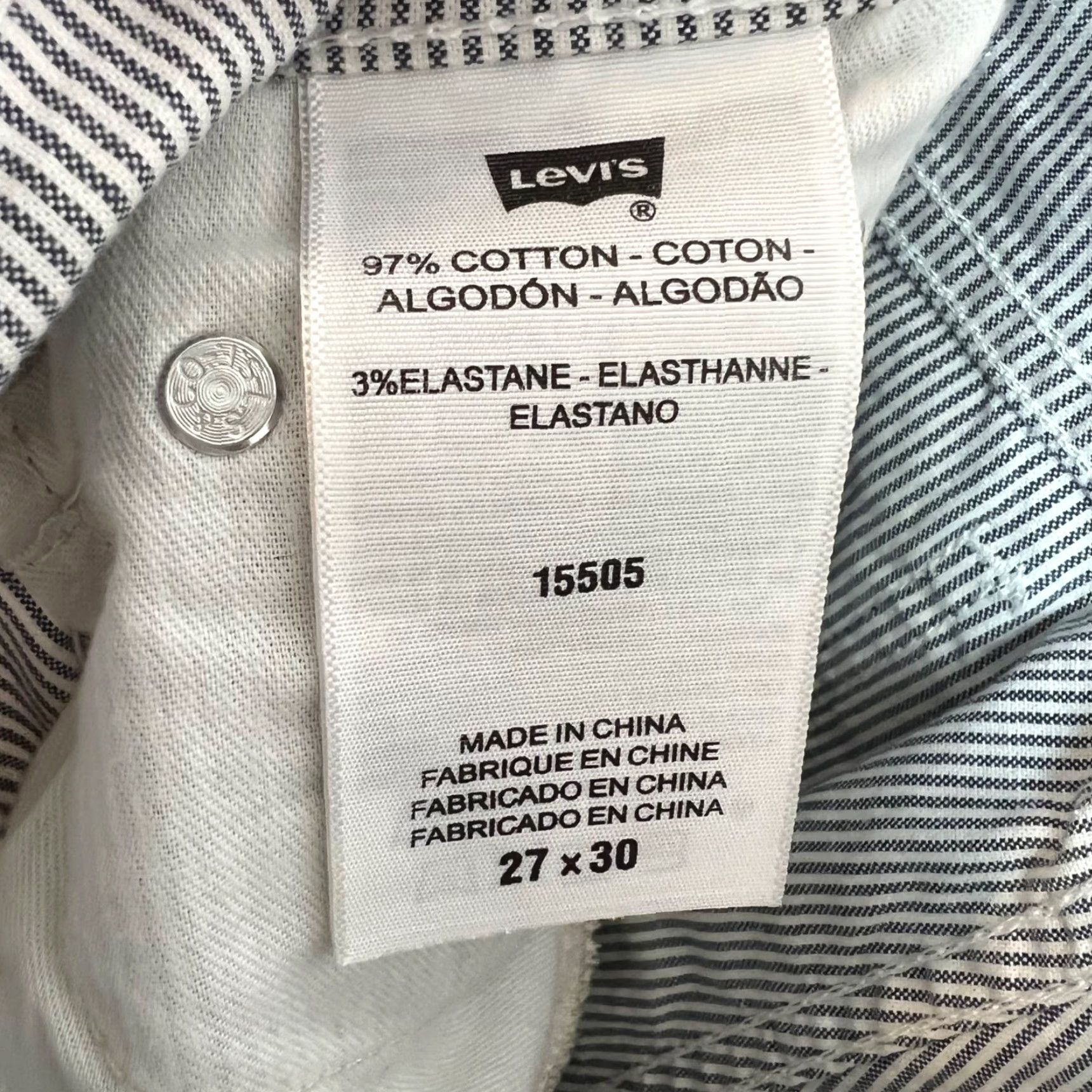 Levi's VINTAGE Levi's 505 Jeans Women's Straight Leg Cotton Blend Size 27 x 30 White Gray Size 27" / US 4 / IT 40 - 4 Thumbnail