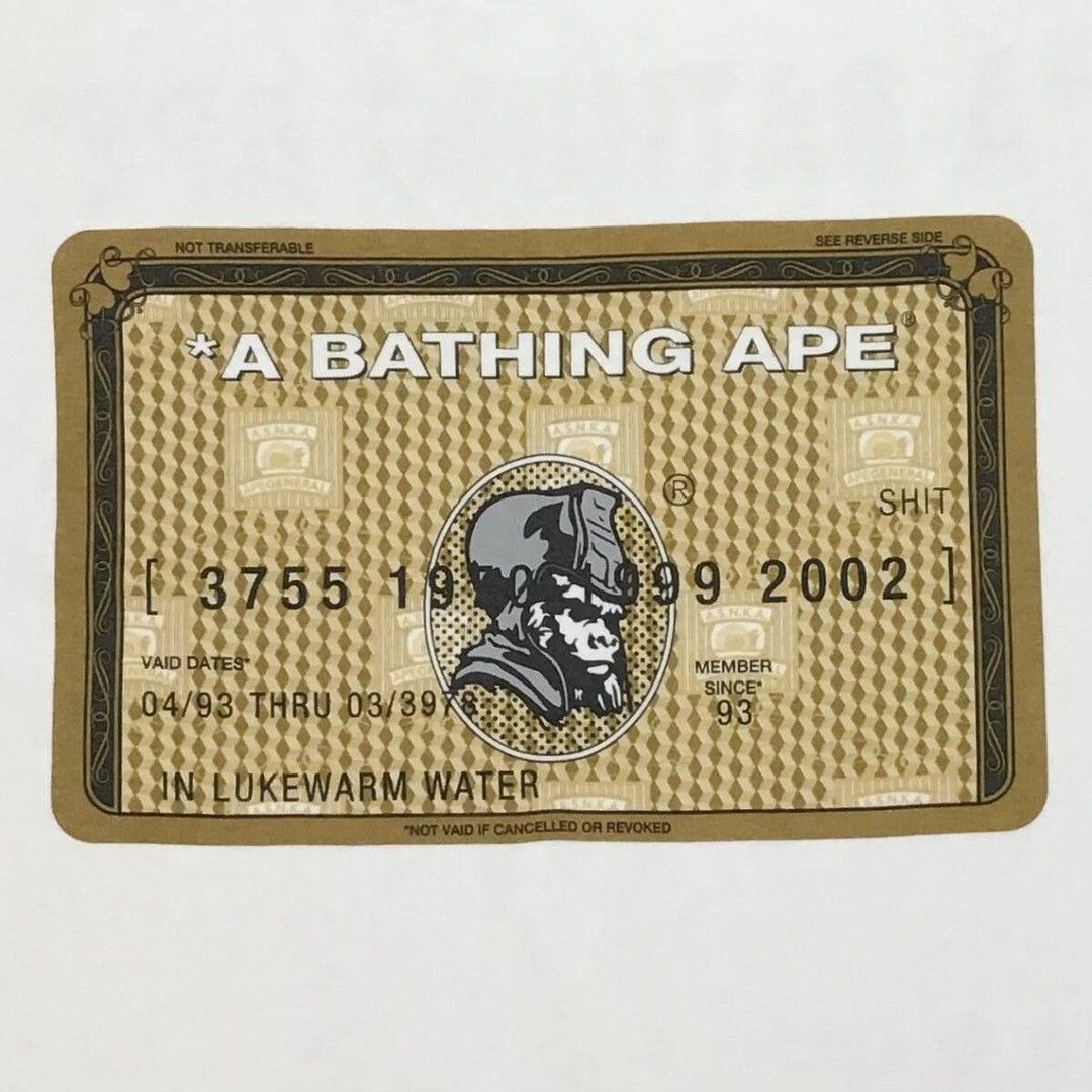 BAPE General Gold Card T-shirt a bathing ape NIGO