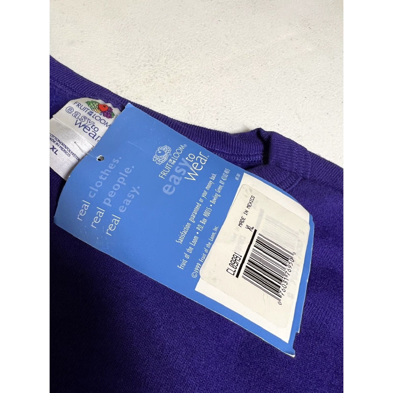 Vintage VINTAGE Newport Purple Long Sleeve Sweatshirt XL Women Embroidered Pullover Cotton Blend Size XL / US 12-14 / IT 48-50 - 6 Thumbnail