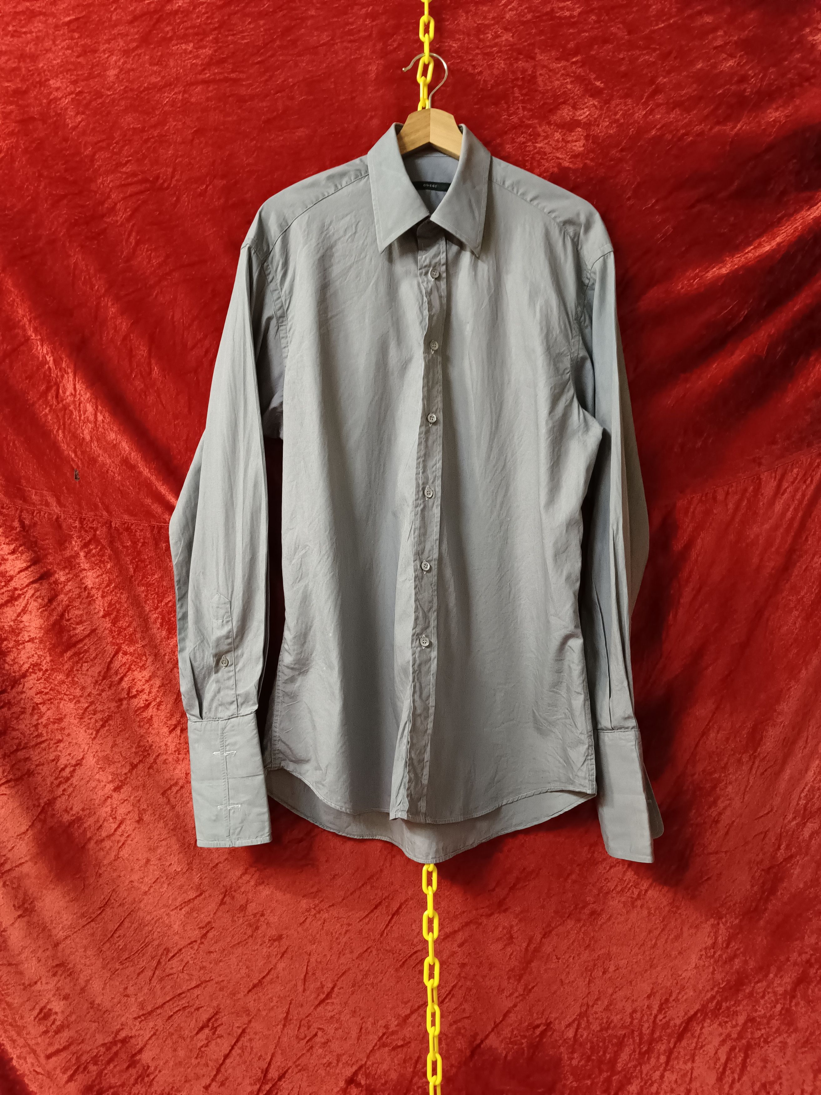 Gucci Tom Ford Era Plain Longsleeve Button Up Size US L / EU 52-54 / 3 - 21 Thumbnail