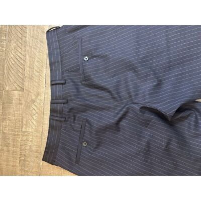 Coppley Designer Men's Pinstripe 2-pc Suit Coppley Navy Business For Size 38R - 7 Thumbnail