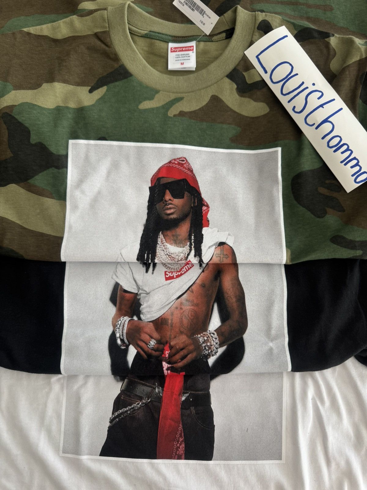 Supreme Supreme Playboi Carti Fw25 White Photo Tee Size US M / EU 48-50 / 2 - 2 Thumbnail