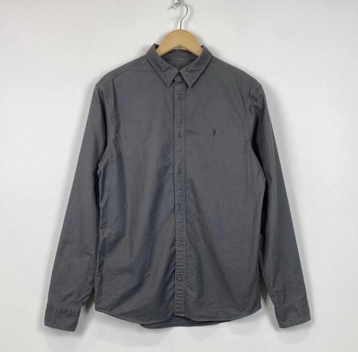 Allsaints ALLSAINTS Huntingdon Long Sleeve Buttons Down Shirt Grey Size US M / EU 48-50 / 2 - 1 Thumbnail