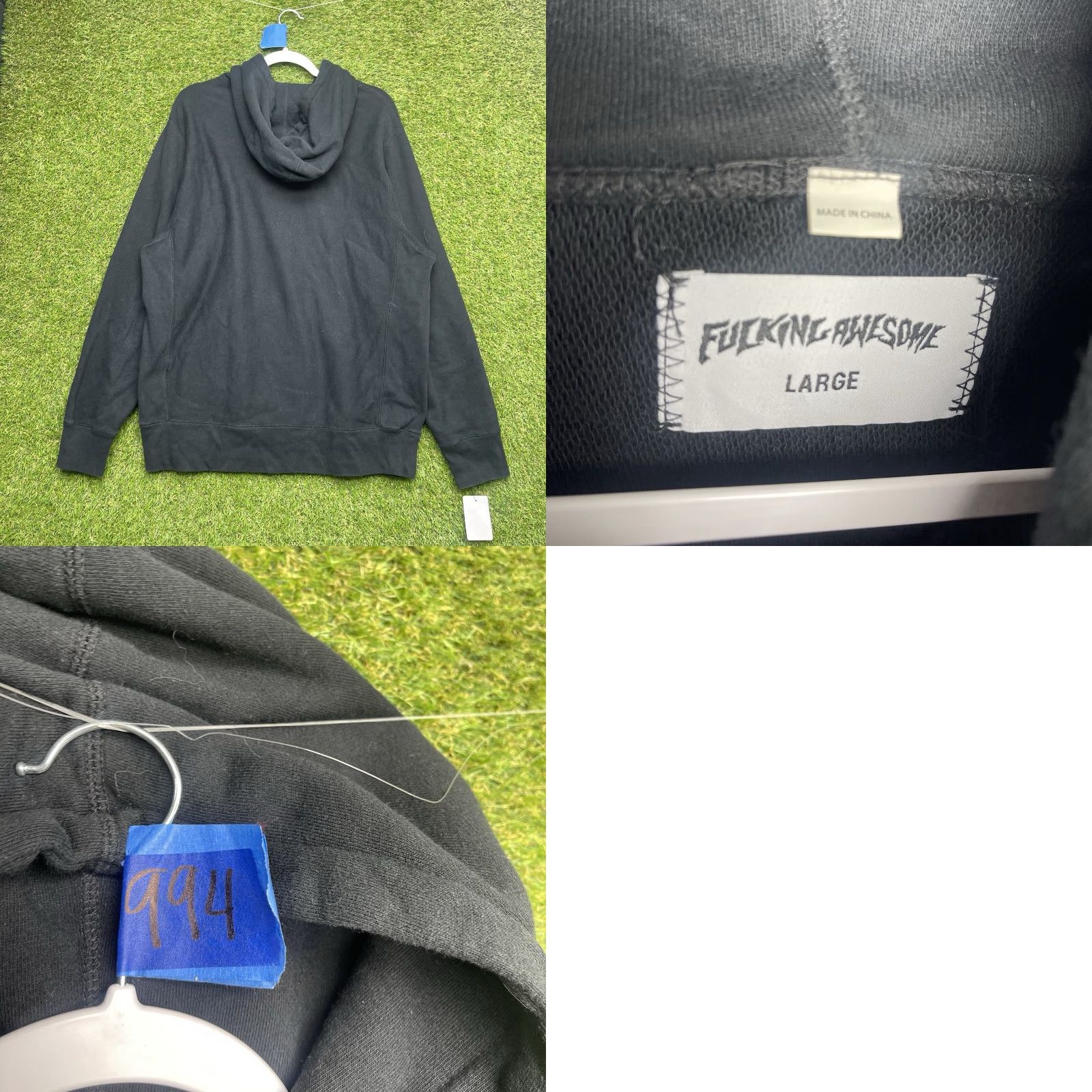 Fucking Awesome FuckingAwesome Hoodie Mens L Black Heavyweight Hooded Graphic Print 90s Grunge Metal Size US L / EU 52-54 / 3 - 8 Thumbnail
