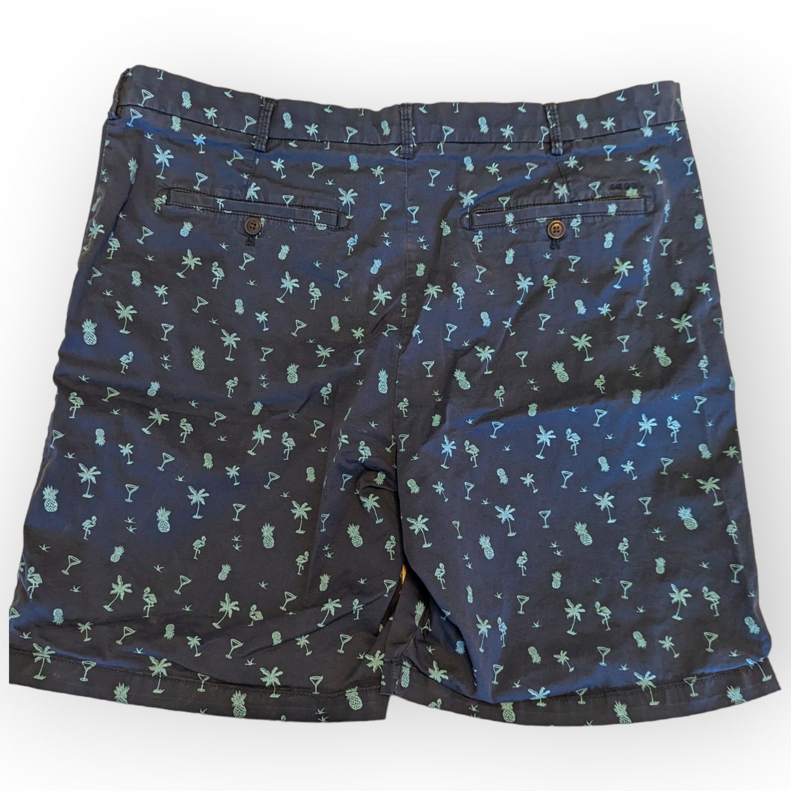 Izod IZOD Navy Blue Pineapple Shorts Cocktail Drinks Summer Golf Size US 38 / EU 54 - 2 Thumbnail