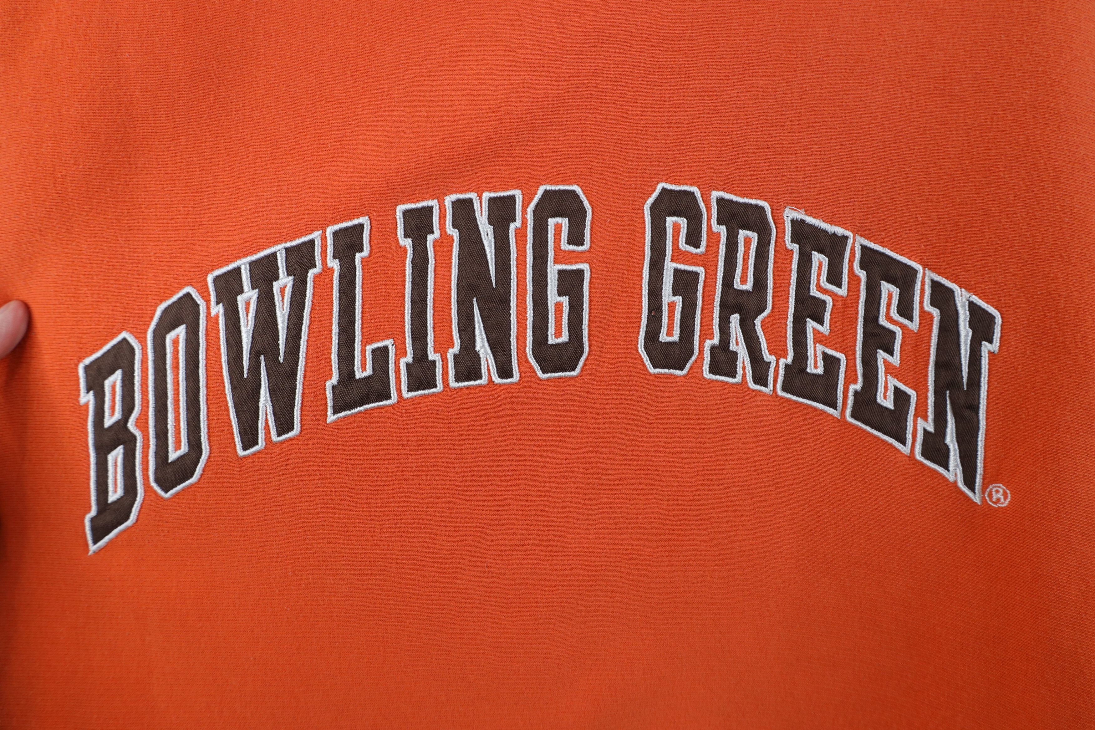 Vintage Vintage 90s Bowling Green State University Sweatshirt Orange Size US L / EU 52-54 / 3 - 4 Thumbnail