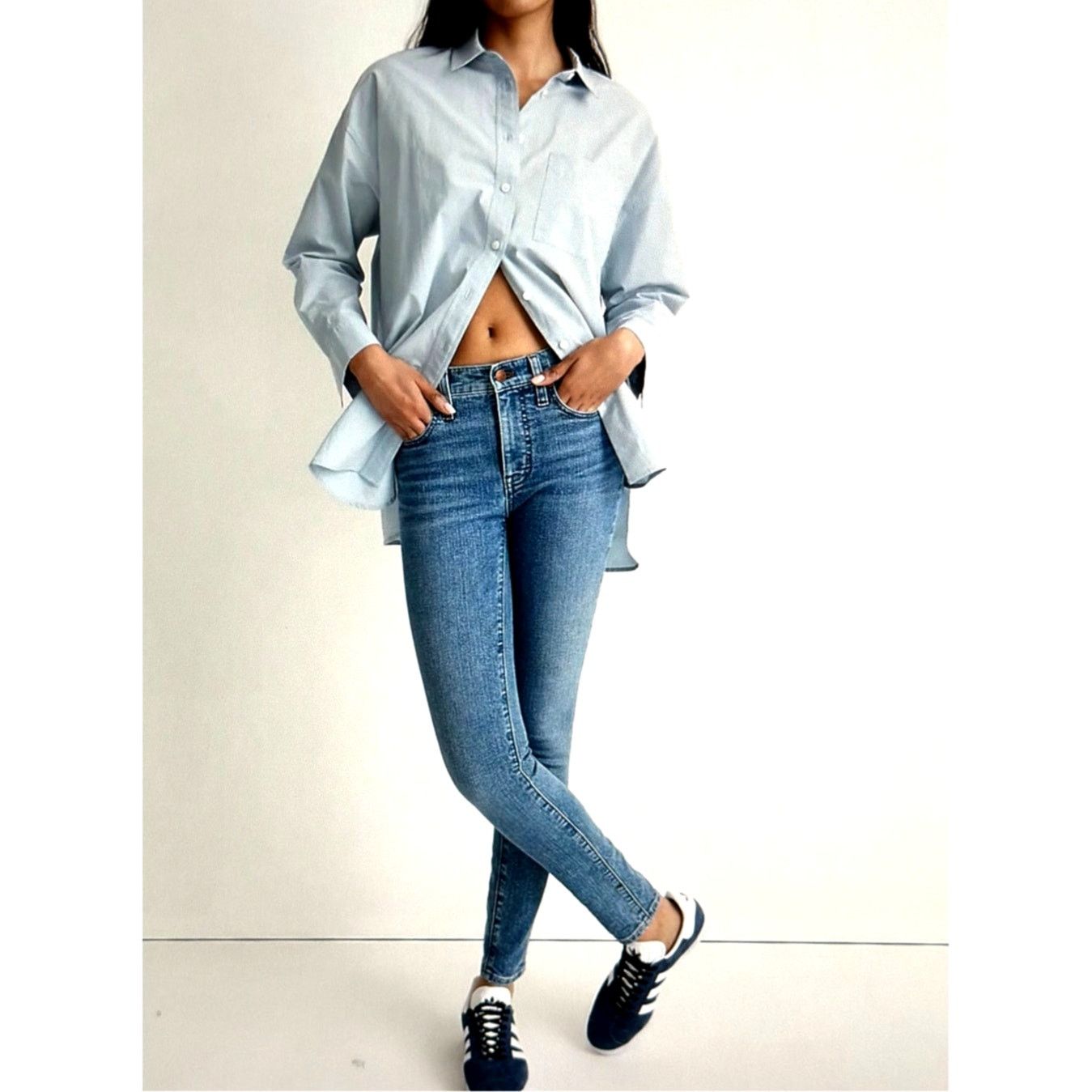 Madewell Madewell 9" Mid-Rise Skinny Jeans Cloverdale Wash 24 Size 24" / US 00 / IT 34 - 3 Thumbnail