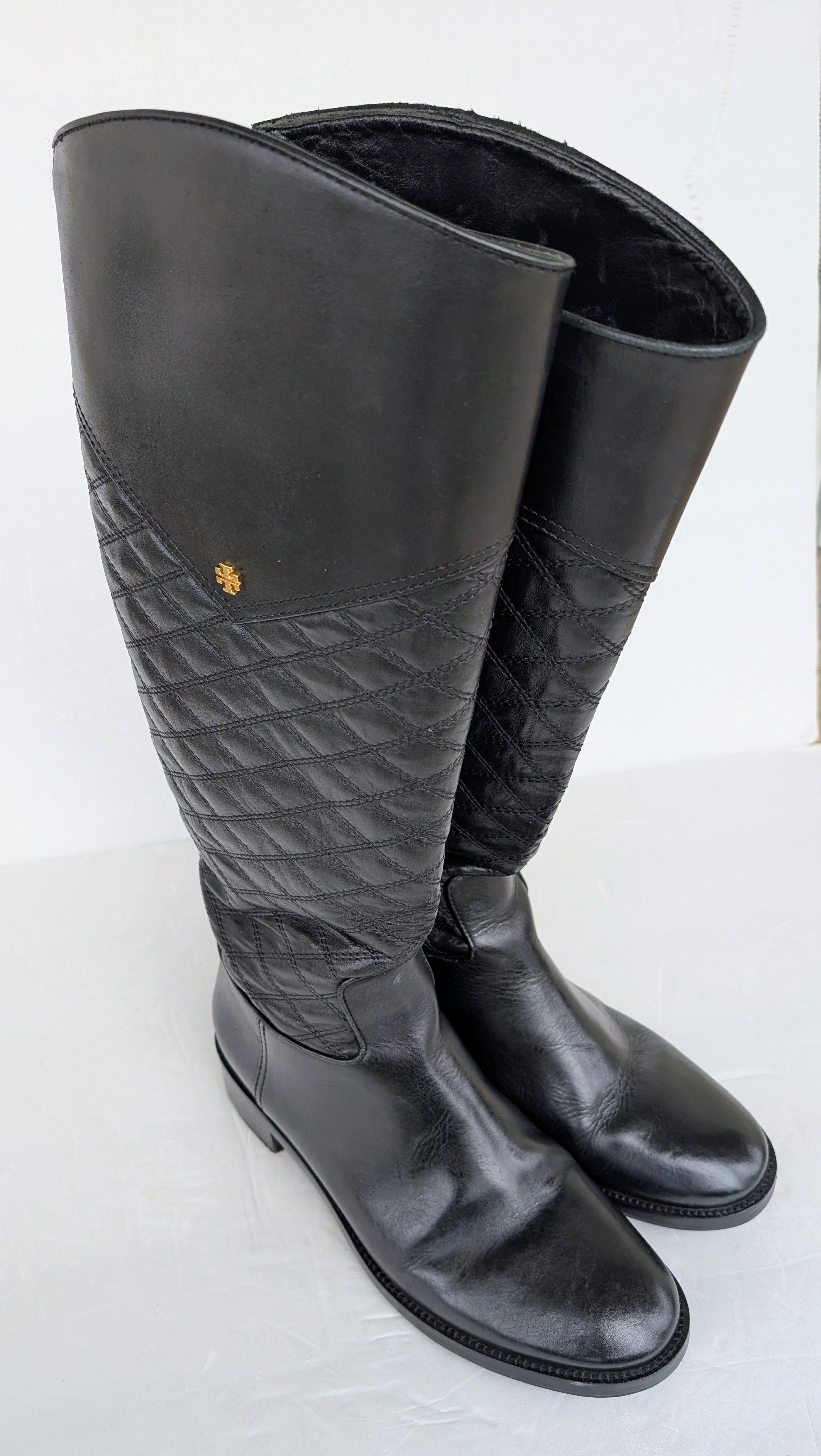 Tory Burch Tory Burch Claremont Quilted Leather Riding Boots Size 8.5M Size US 8.5 / IT 38.5 - 2 Thumbnail