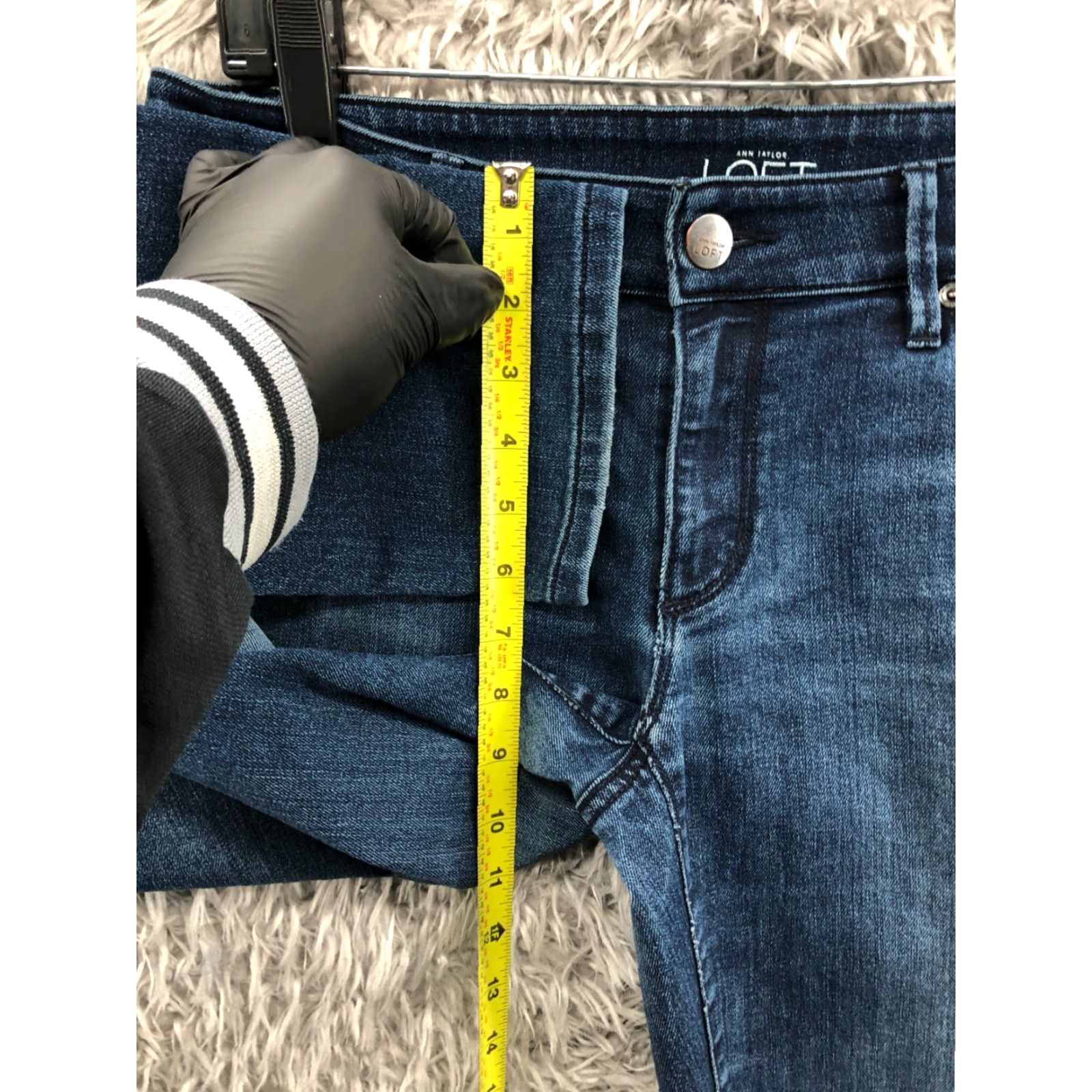 Loft LOFT Curvy Skinny Jeans Womens Size 6 Medium Wash Blue Denim 5-Pocket Style Regular Rise 30in Inseam Size 28" / US 6 / IT 42 - 4 Thumbnail