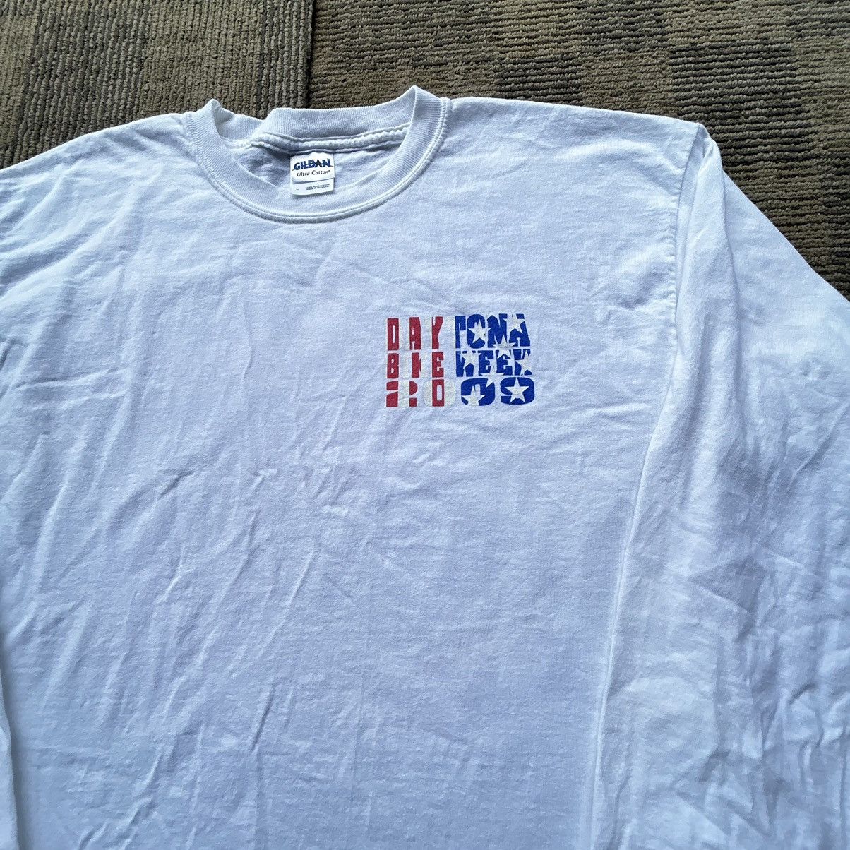 Vintage Vtg Bike Week Patriotic Bike Graphic Long-sleeve Shirt Size US L / EU 52-54 / 3 - 4 Thumbnail