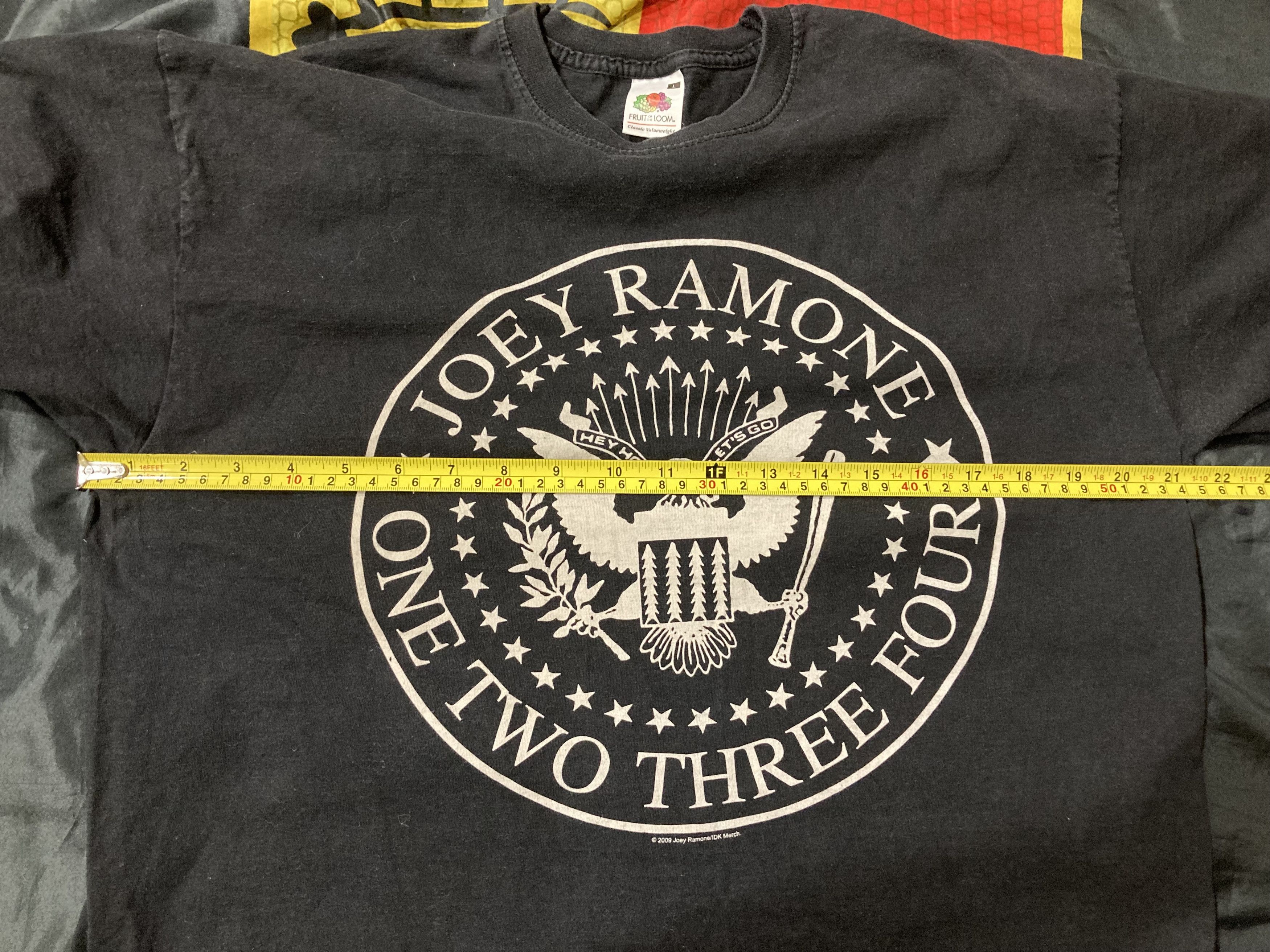 Band Tees Vintage Joey Ramone 2009 Cotton Black Faded Band T Shirt Size US L / EU 52-54 / 3 - 6 Thumbnail