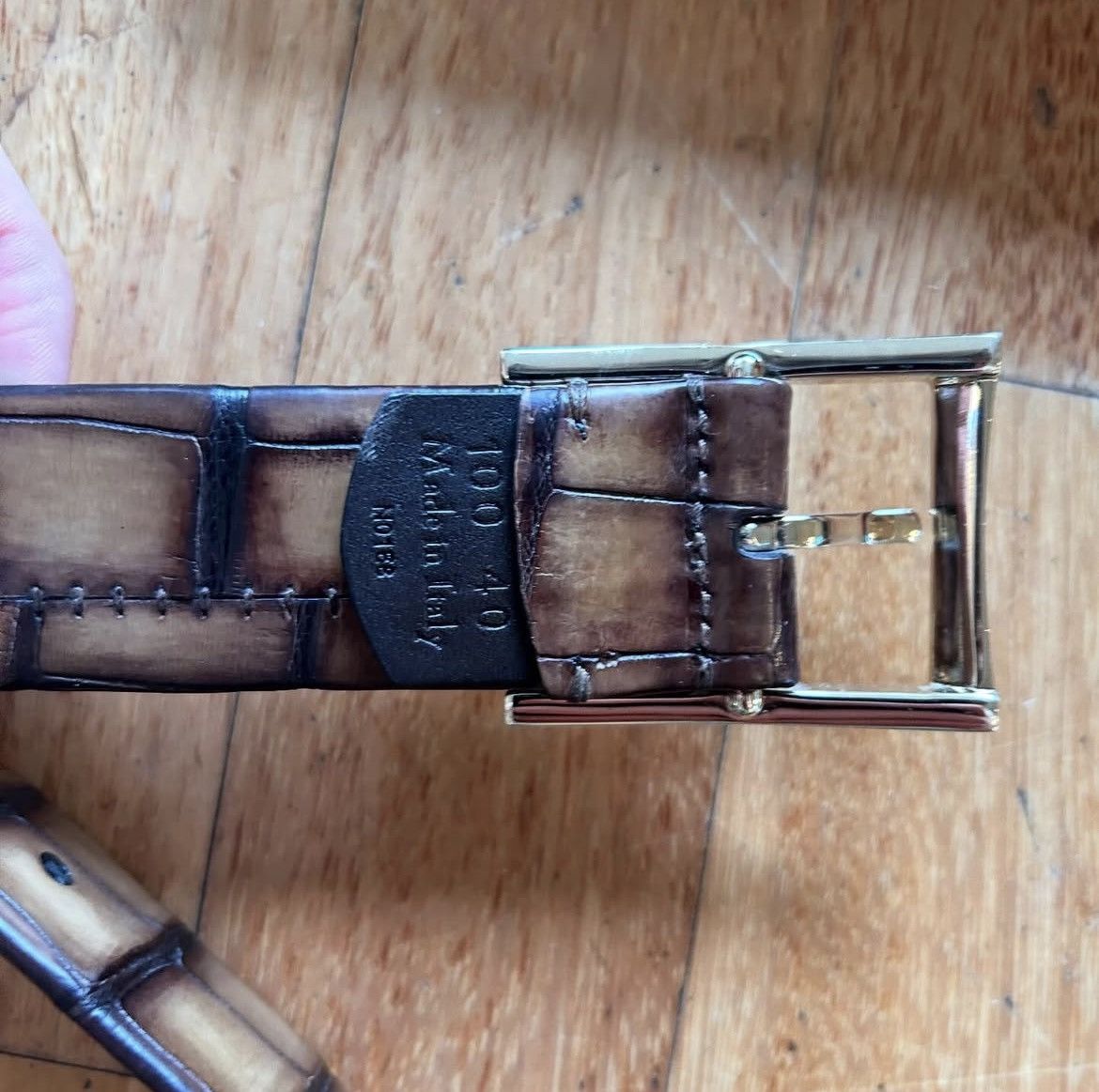 Berluti Berluti alligator leather belt Size 32 - 7 Thumbnail