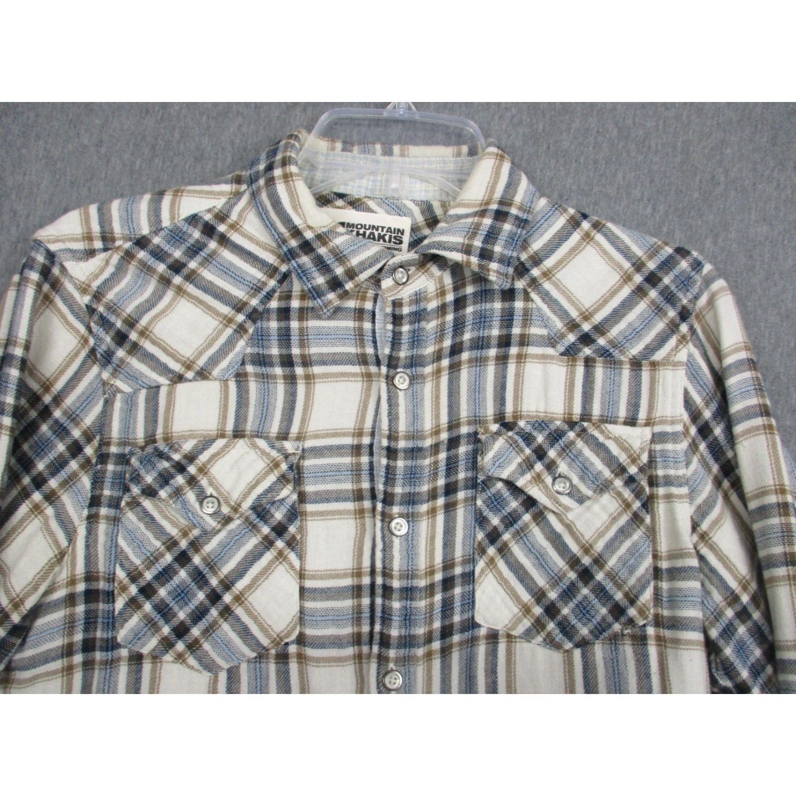 Mountain Khakis VINTAGE Mountain Khakis Shirt Mens Small Blue Brown Plaid Sublette Relaxed Fit Western Size US S / EU 44-46 / 1 - 2 Thumbnail