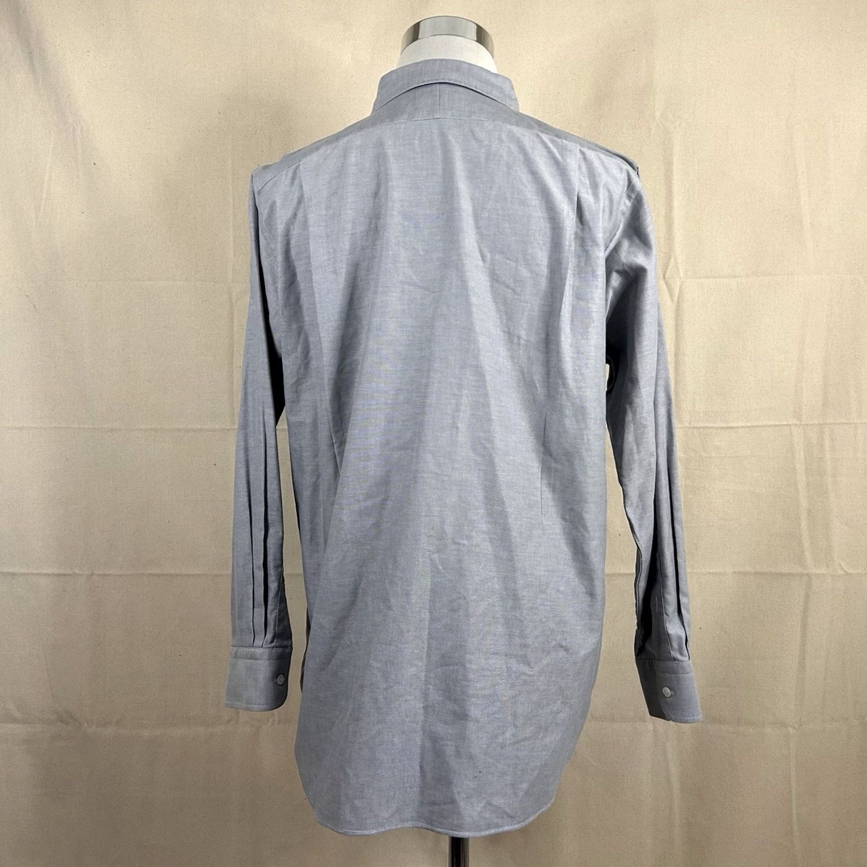 Paul Stuart Paul Stuart XL Casual Oxford Cloth Shirt Gray 100% Cotton Button Front Mens Shirt Long Sleeve Button-Front Collar Shirt Front-Gray XL Size US XL / EU 56 / 4 - 5 Thumbnail
