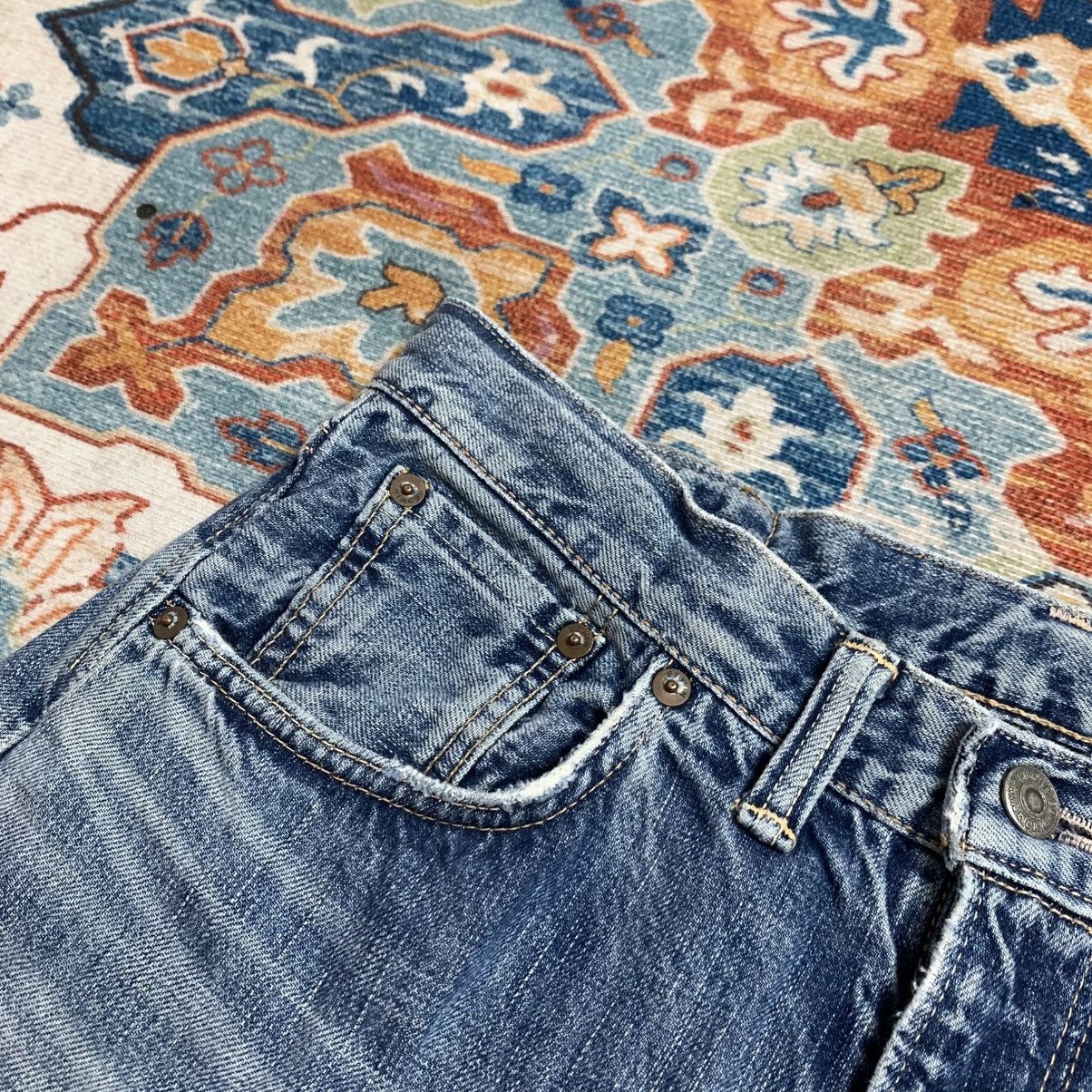 Edwin vintage 90s Edwin 505 distressed selvedge redline jeansdenim Size US 30 / EU 46 - 6 Thumbnail