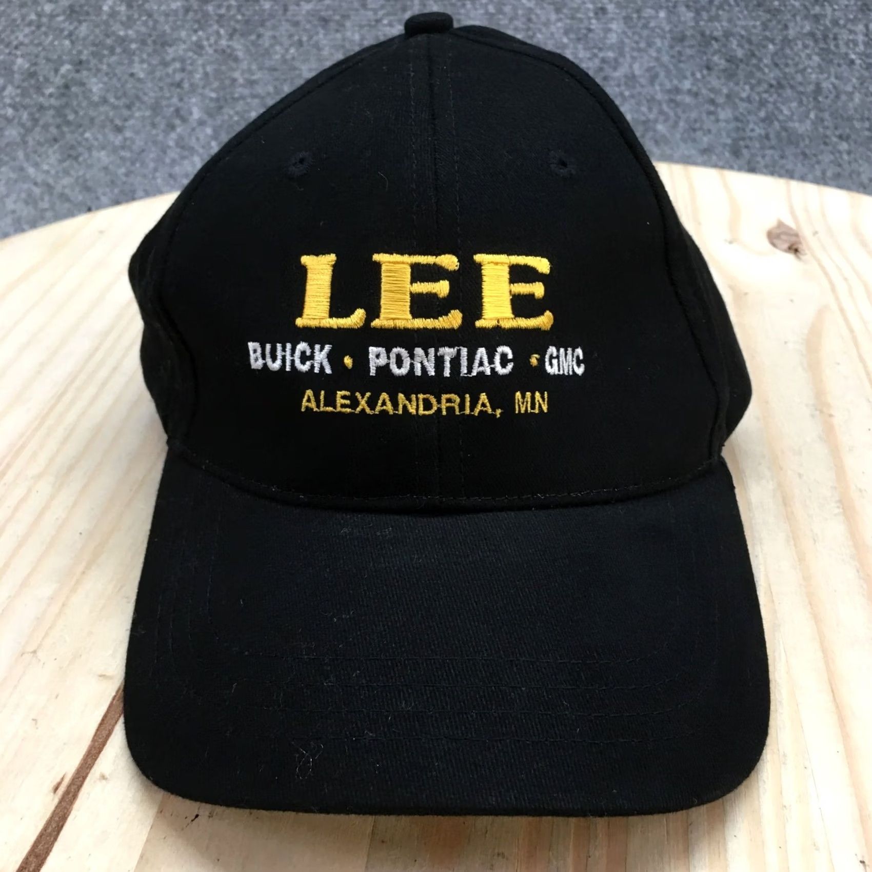 Lee LEE Alexandria MN Baseball Cap Hat Mens Black Embroidered Logo Curved Brim Size ONE SIZE - 2 Thumbnail