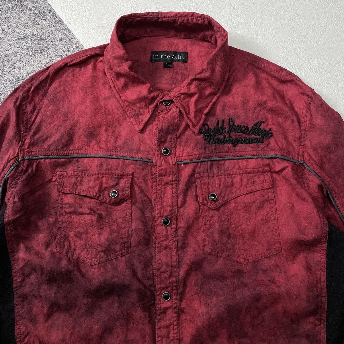 If Six Was Nine 🔥In The Attic y2k japanese punk paisley embroidery shirt Size US L / EU 52-54 / 3 - 3 Thumbnail