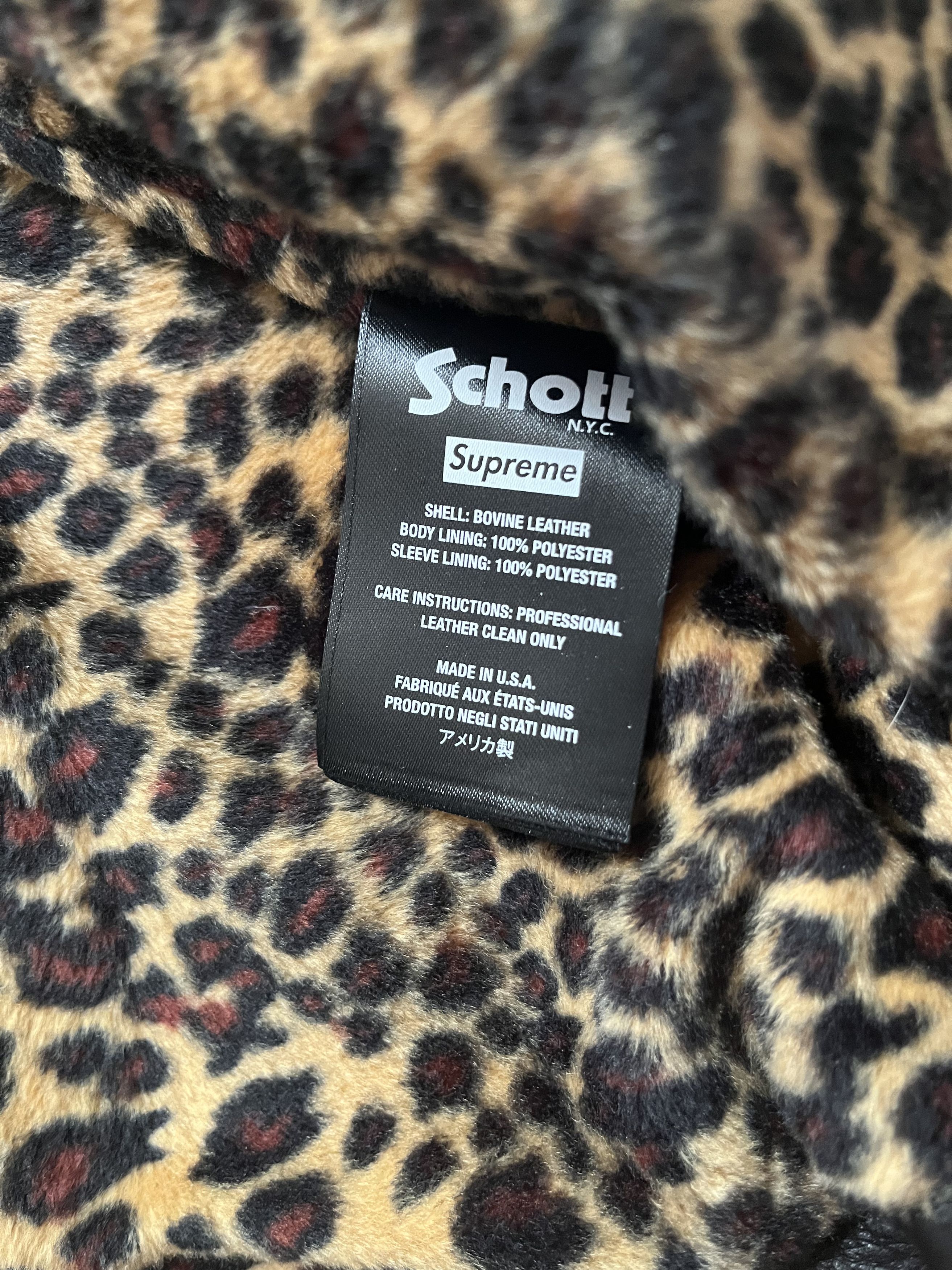 Schott × Supreme Supreme®/Schott® Leather Racer Jacket Size US XL / EU 56 / 4 - 5 Thumbnail