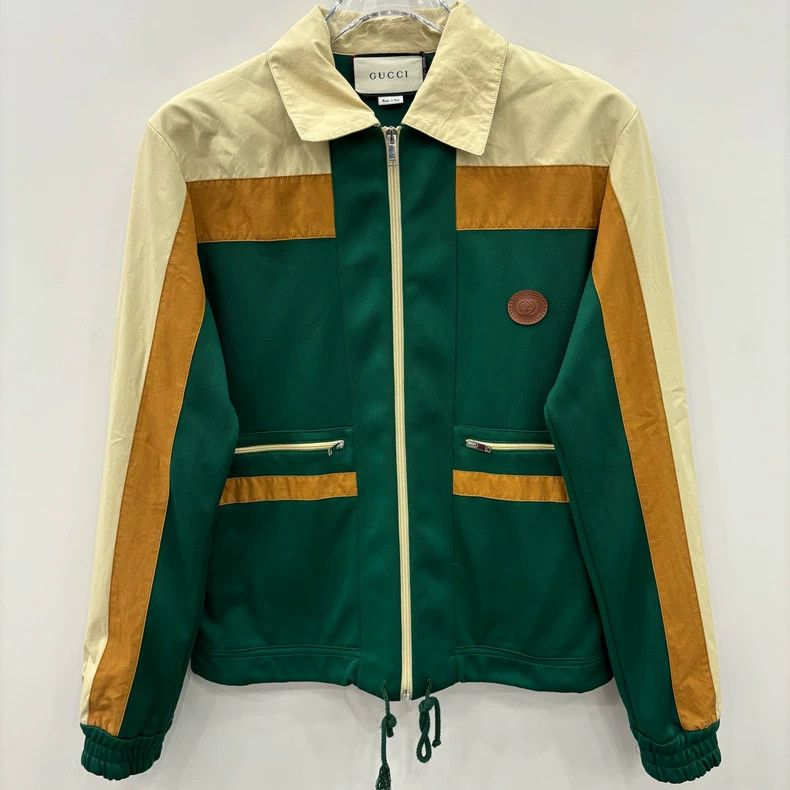 Gucci GucciLogo printed zipper color block printed casual jacket Size US XS / EU 42 / 0 - 1 Thumbnail