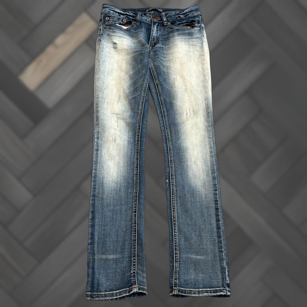 Denime Twentyone Black Jeans Women's Mid Rise Skinny Blue 3/4R Denim Flex Medium Wash Size 27" / US 4 / IT 40 - 1 Thumbnail