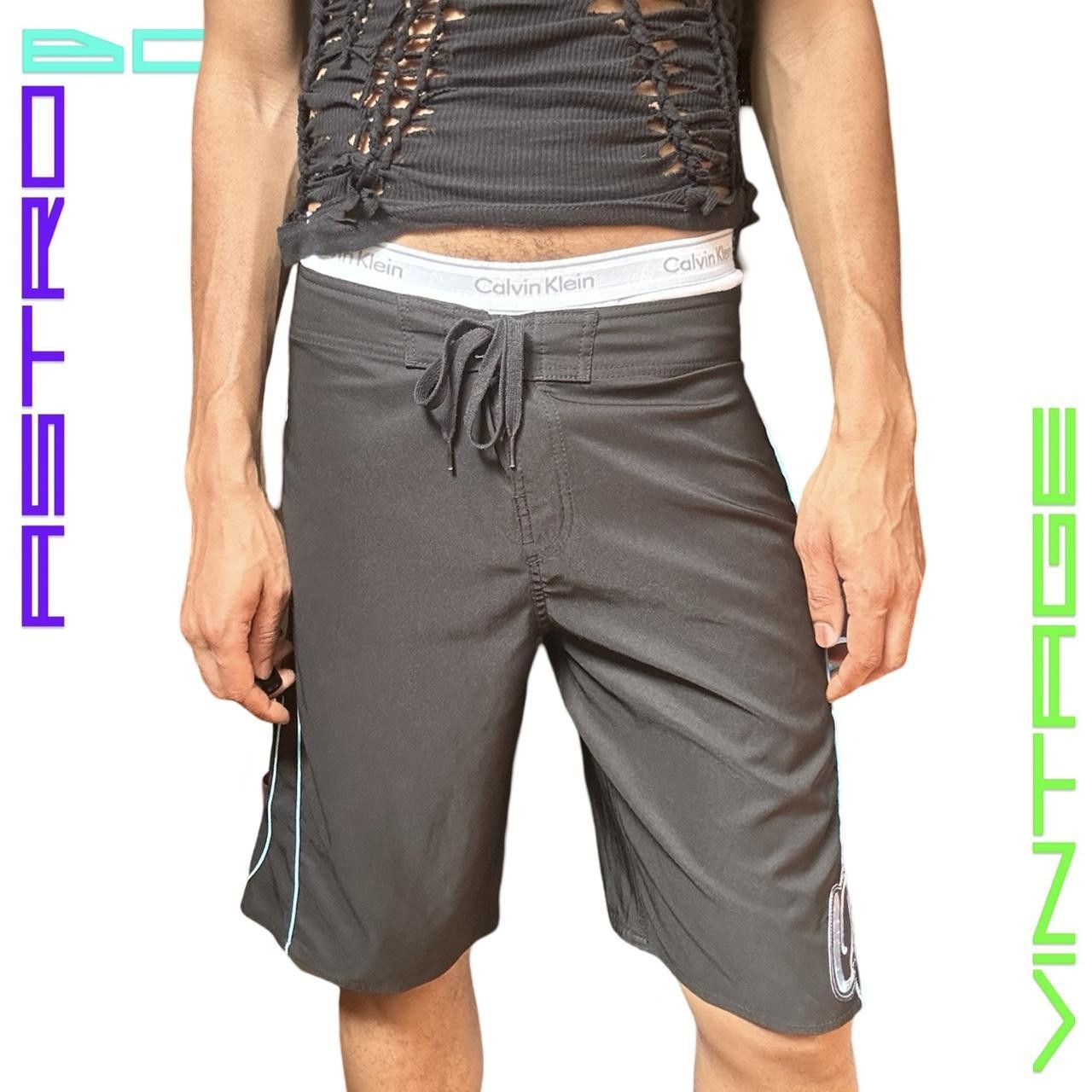 O'Neill O'Neill Black & Baby Blue Y2K Swim Board Shorts - 32" Size US 32 / EU 48 - 3 Thumbnail