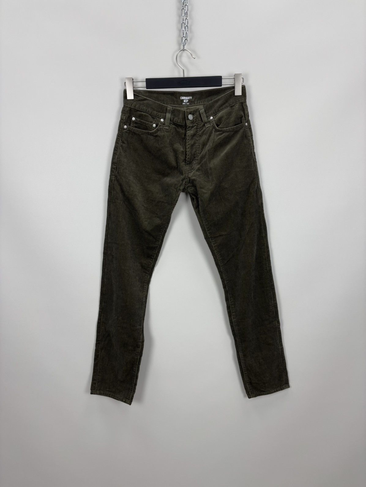 Carhartt Mens corduroy pants Carhartt Size 28x32 Color Green Size US 28 / EU 44 - 1 Thumbnail