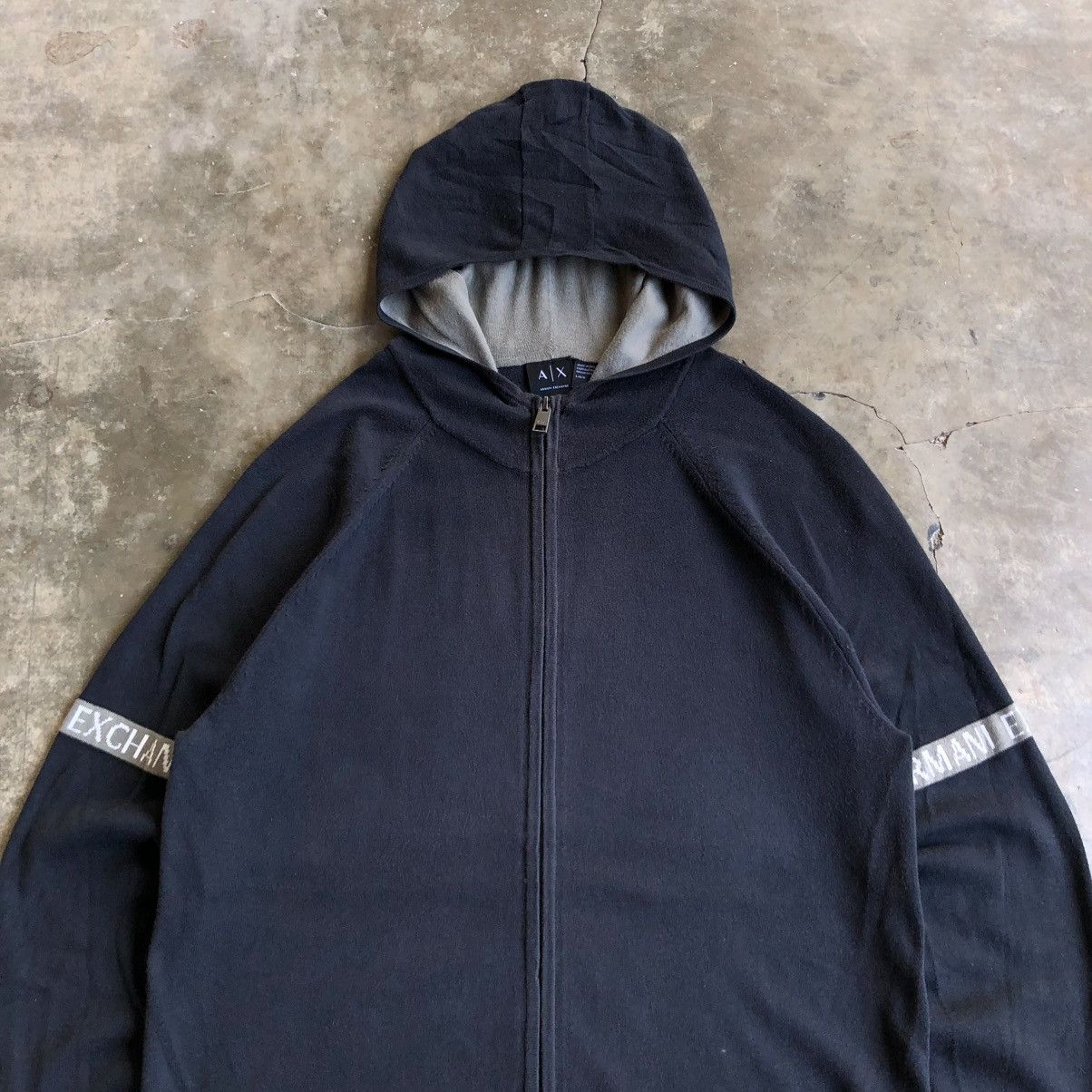 Armani Exchange Armani Exchange Logo Slevee Taped Ziphoodie Black Luxury Size US L / EU 52-54 / 3 - 3 Thumbnail