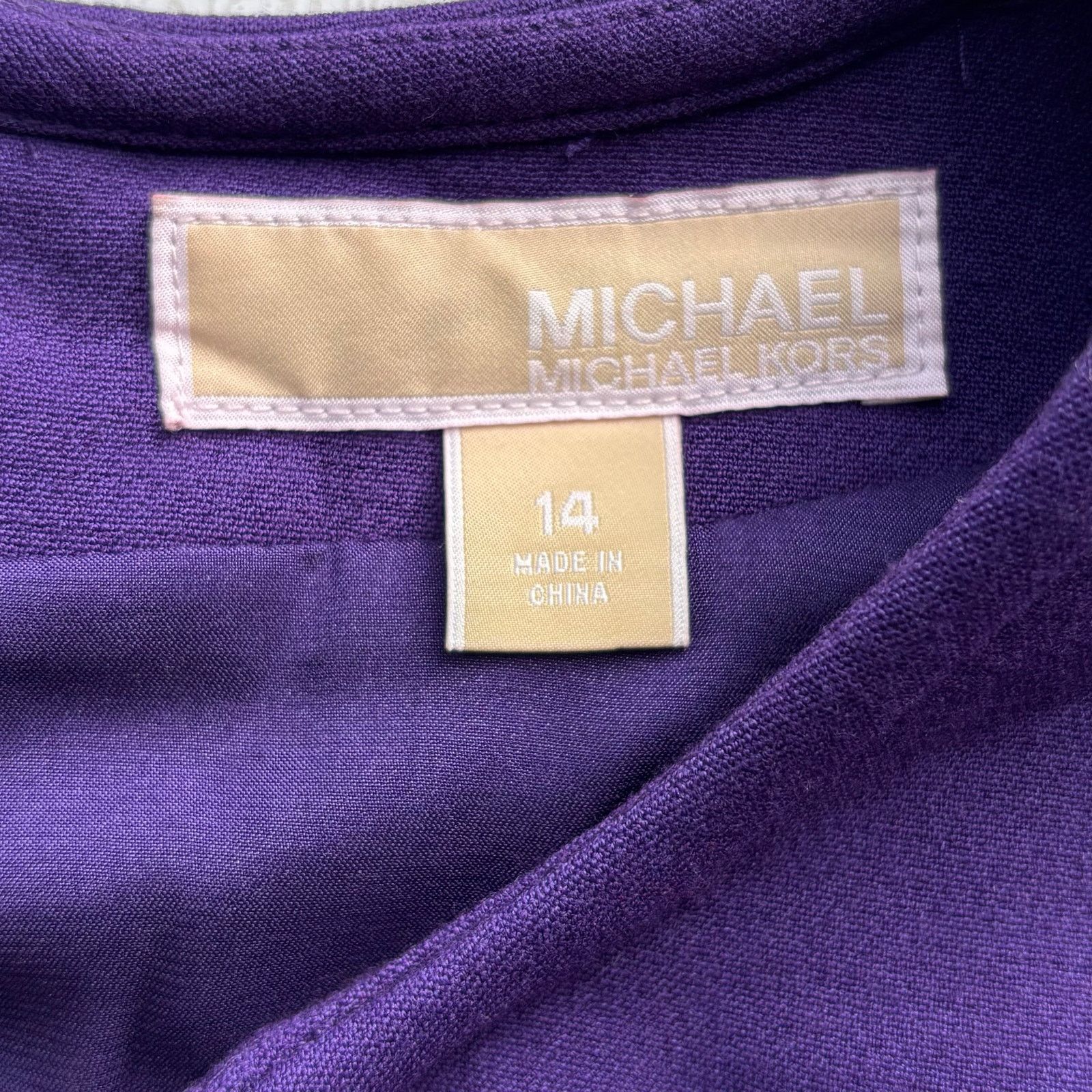 Michael Kors MICHAEL Michael Kors Purple Sleeveless Shift Dress Size 14 Size XL / US 12-14 / IT 48-50 - 5 Thumbnail
