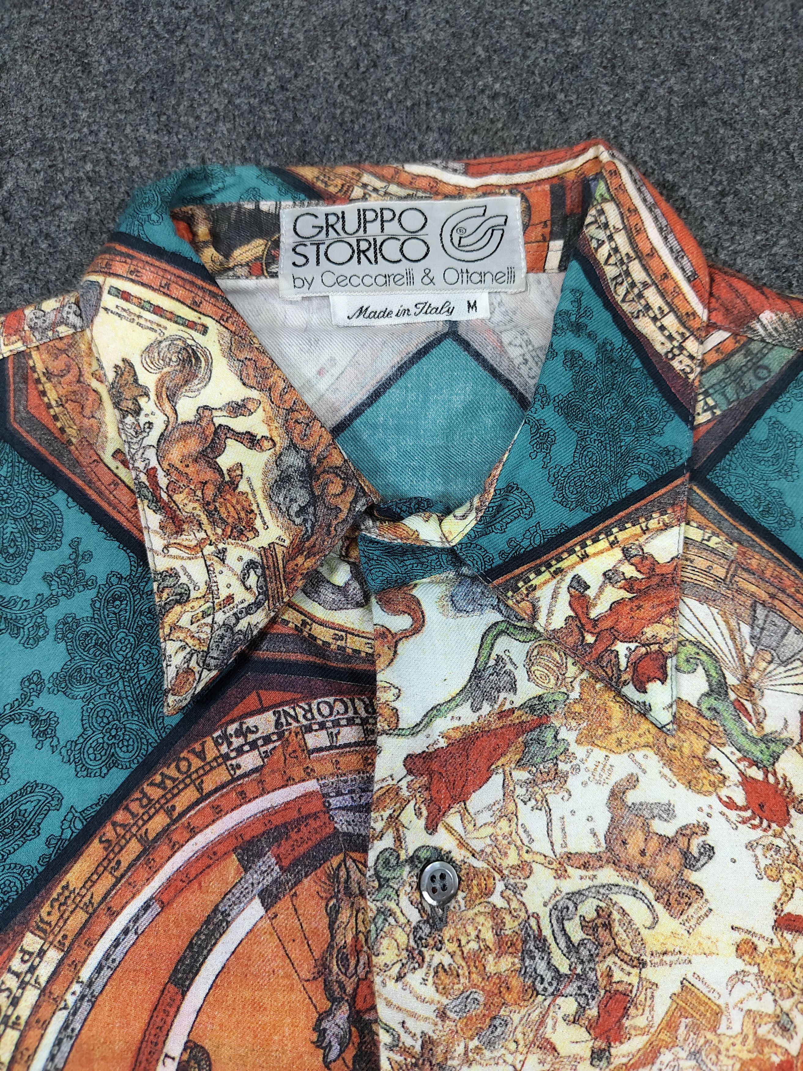 Vintage 90s Gruppo Storico- Rare Design Renaissance Zodiac Art Shirt Size US L / EU 52-54 / 3 - 5 Thumbnail