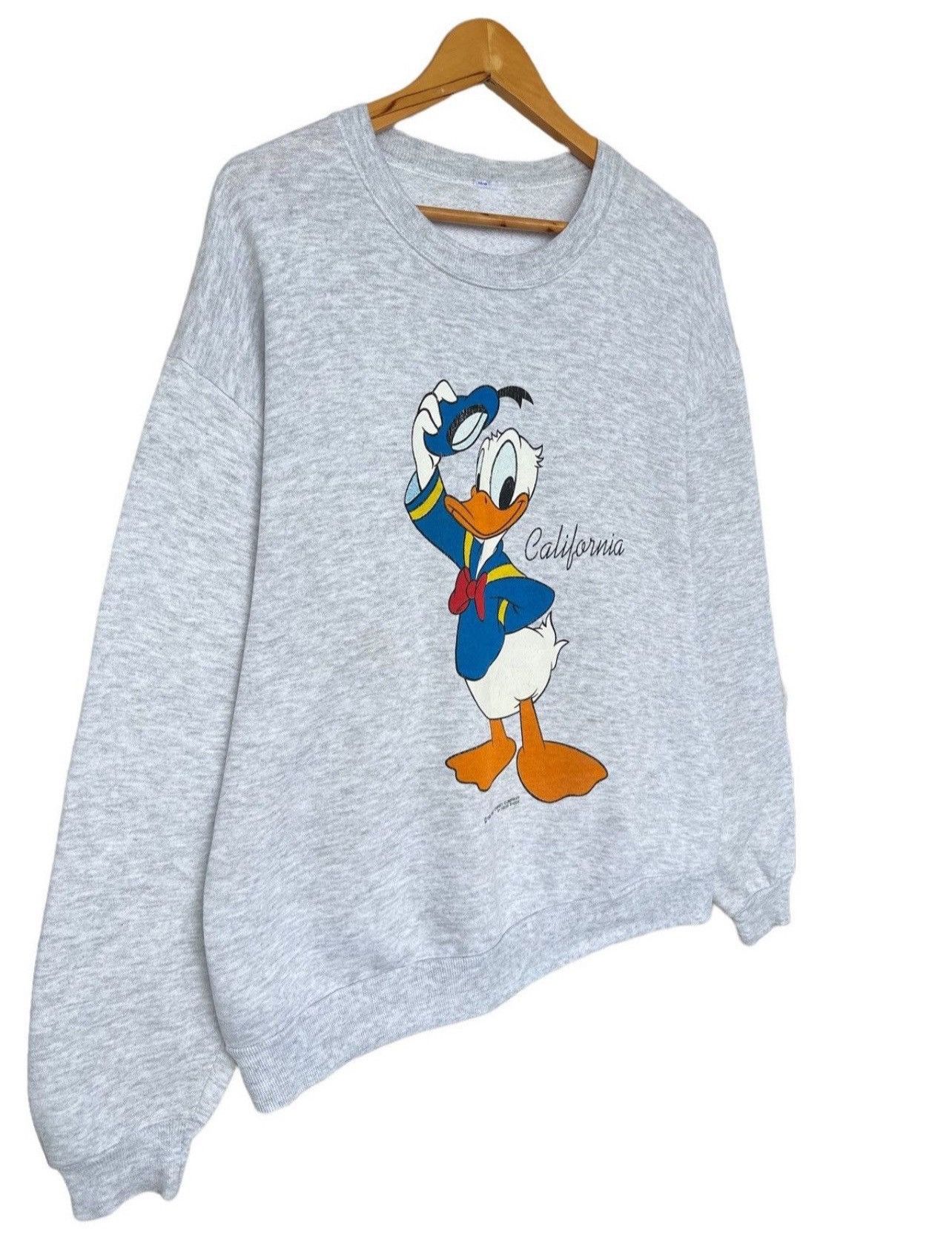 Disney × Vintage × Warner Bros Vintage 90s Donald Duck Crewneck Velva Sheen Sweatshirt Size US M / EU 48-50 / 2 - 2 Thumbnail