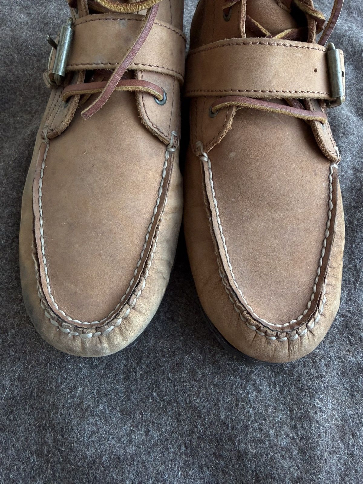 Polo Ralph Lauren Polo Ralph Lauren Leather Moc Toe Boots Size US 10 / EU 43 - 3 Thumbnail