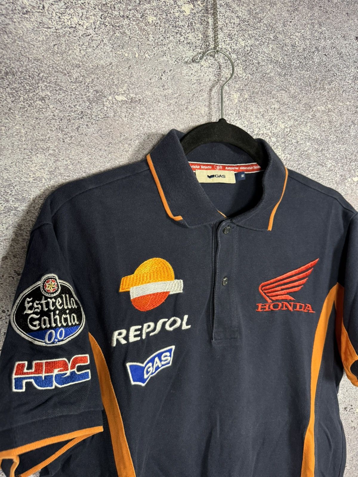 Formula 1 × Honda × Vintage Honda Gas Repsol Racing Team Polos Formula Uno F-1 M sz Size US M / EU 48-50 / 2 - 5 Thumbnail