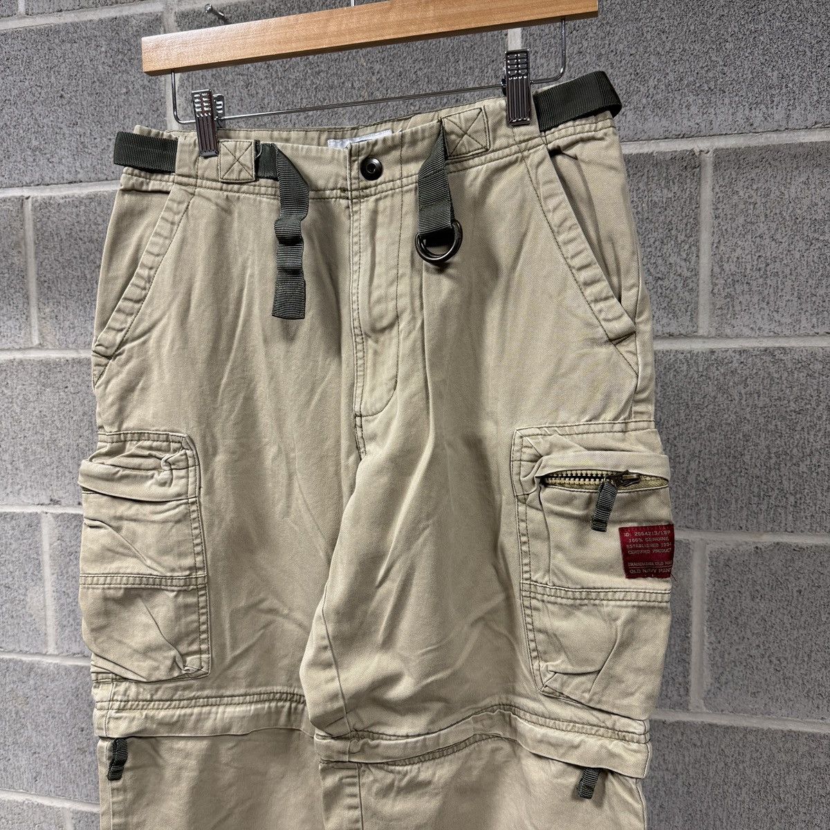 Vintage Old Navy Tan Paratrooper Cargo Pants ERD Grunge Raimundo Size US 29 - 3 Thumbnail