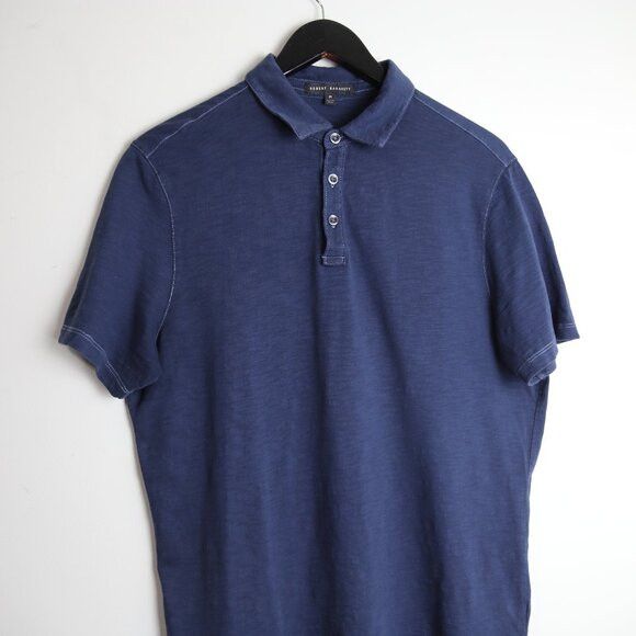 Robert Barakett Robert Barakett Dunlevy Cotton Polo Navy Blue Collared Shirt Size US M / EU 48-50 / 2 - 2 Thumbnail