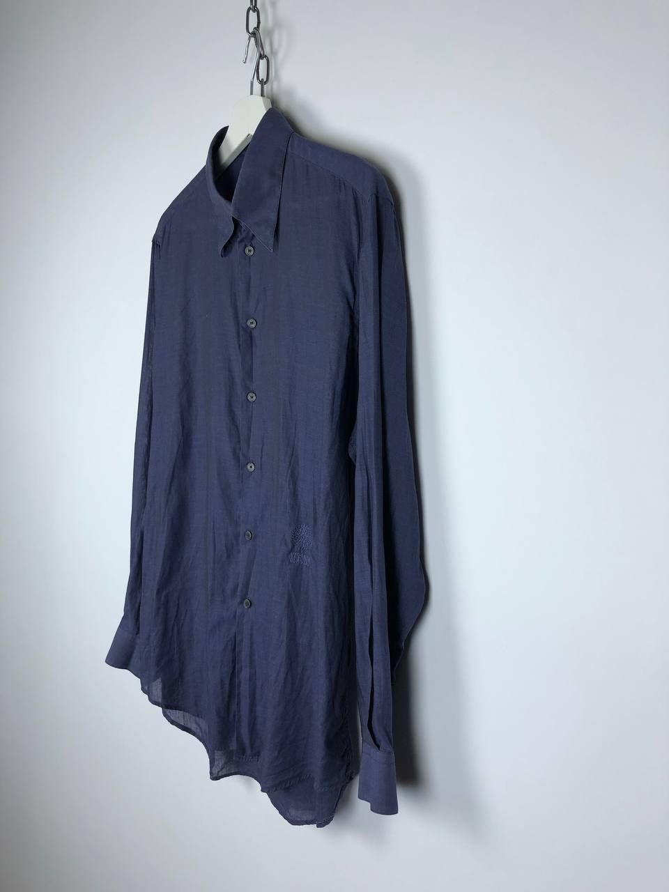 Versace Versace V2 Italy Cotton Shirt Blue size 15/39(S) Size US S / EU 44-46 / 1 - 5 Thumbnail