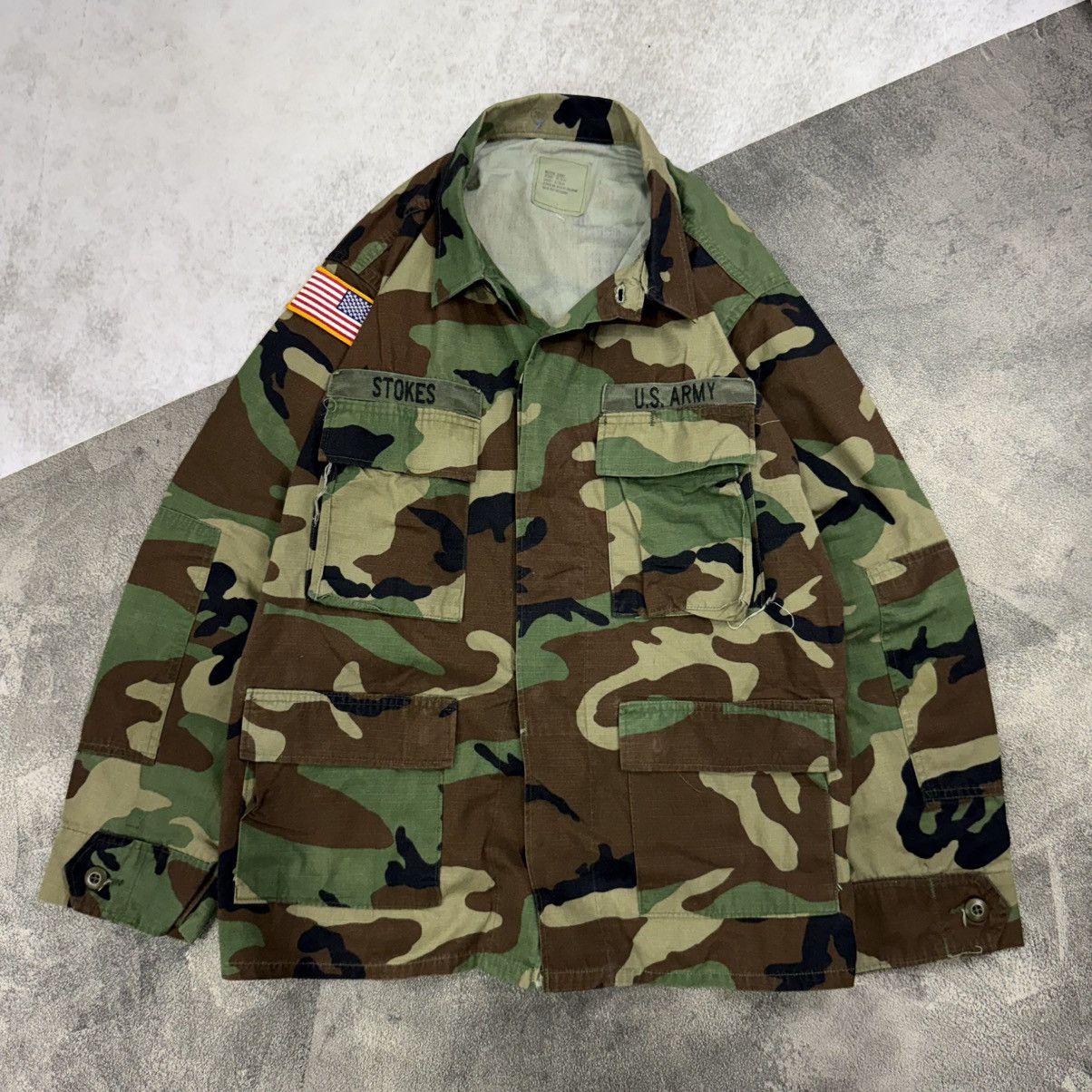 Vintage Vintage US ARMY BDU woodland jacket camouflage ripstop weath Size US XL / EU 56 / 4 - 1 Thumbnail