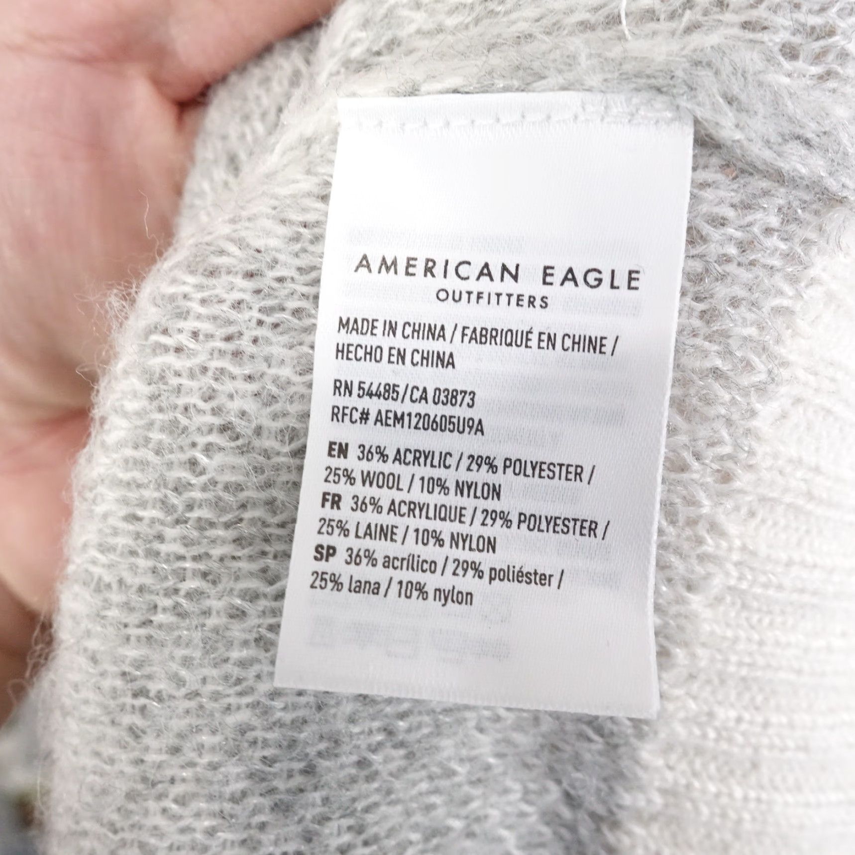 American Eagle Outfitters Vintage American Eagle Women's Sweater Pullover Baggy Baggy Long Sleeve Striped Casual Size M Gray Size M / US 6-8 / IT 42-44 - 6 Thumbnail