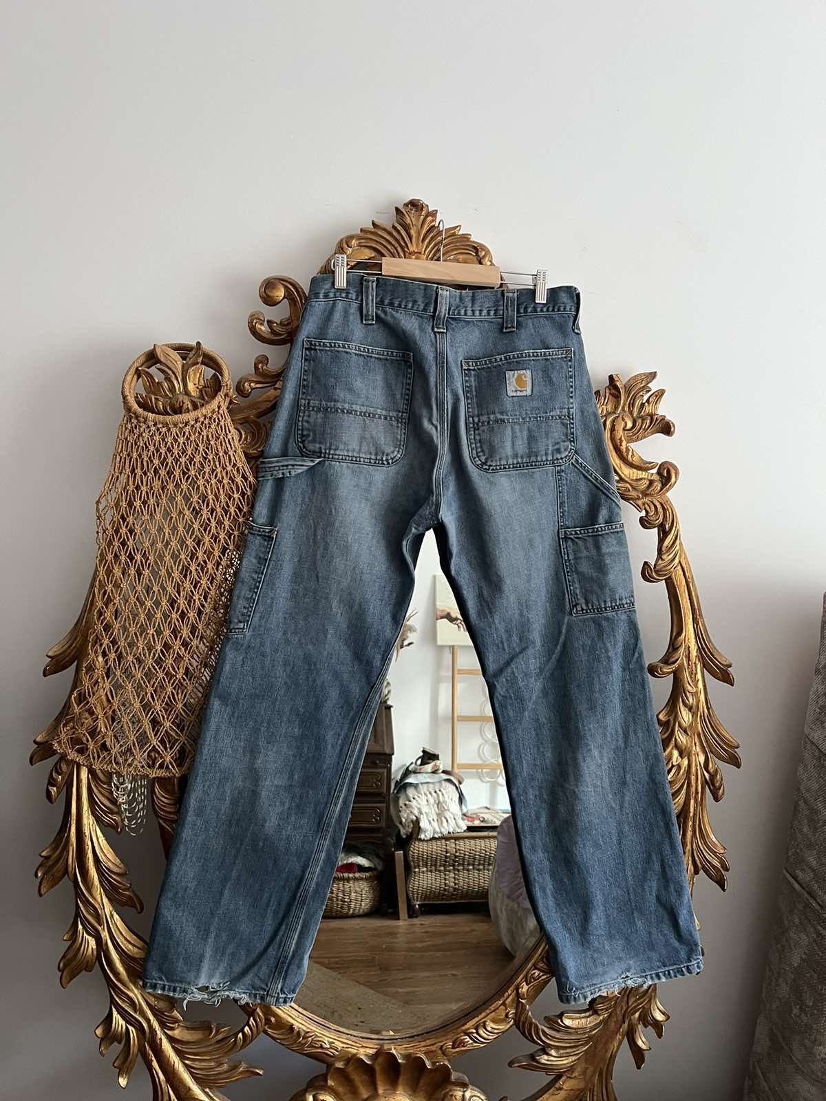 Carhartt × Vintage VINTAGE CARHARTT CARPENTER FADED JEANS DENIM PANTS 31x34 Size US 34 / EU 50 - 1 Thumbnail