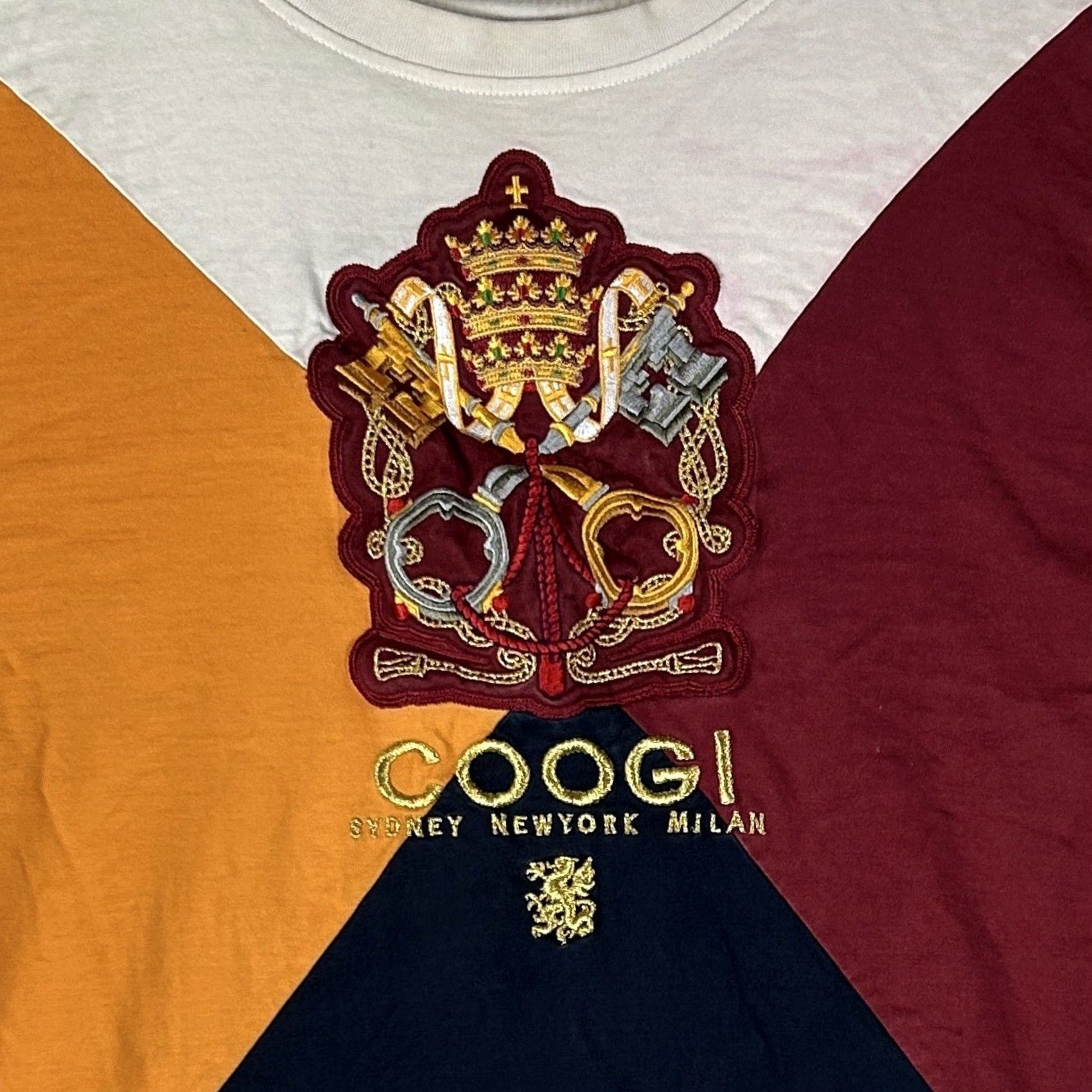 Coogi Coogi Short Sleeve T-shirt Mens XL Colorblock Graphic Tee Top Multicolor Embroidered Size US XL / EU 56 / 4 - 2 Thumbnail