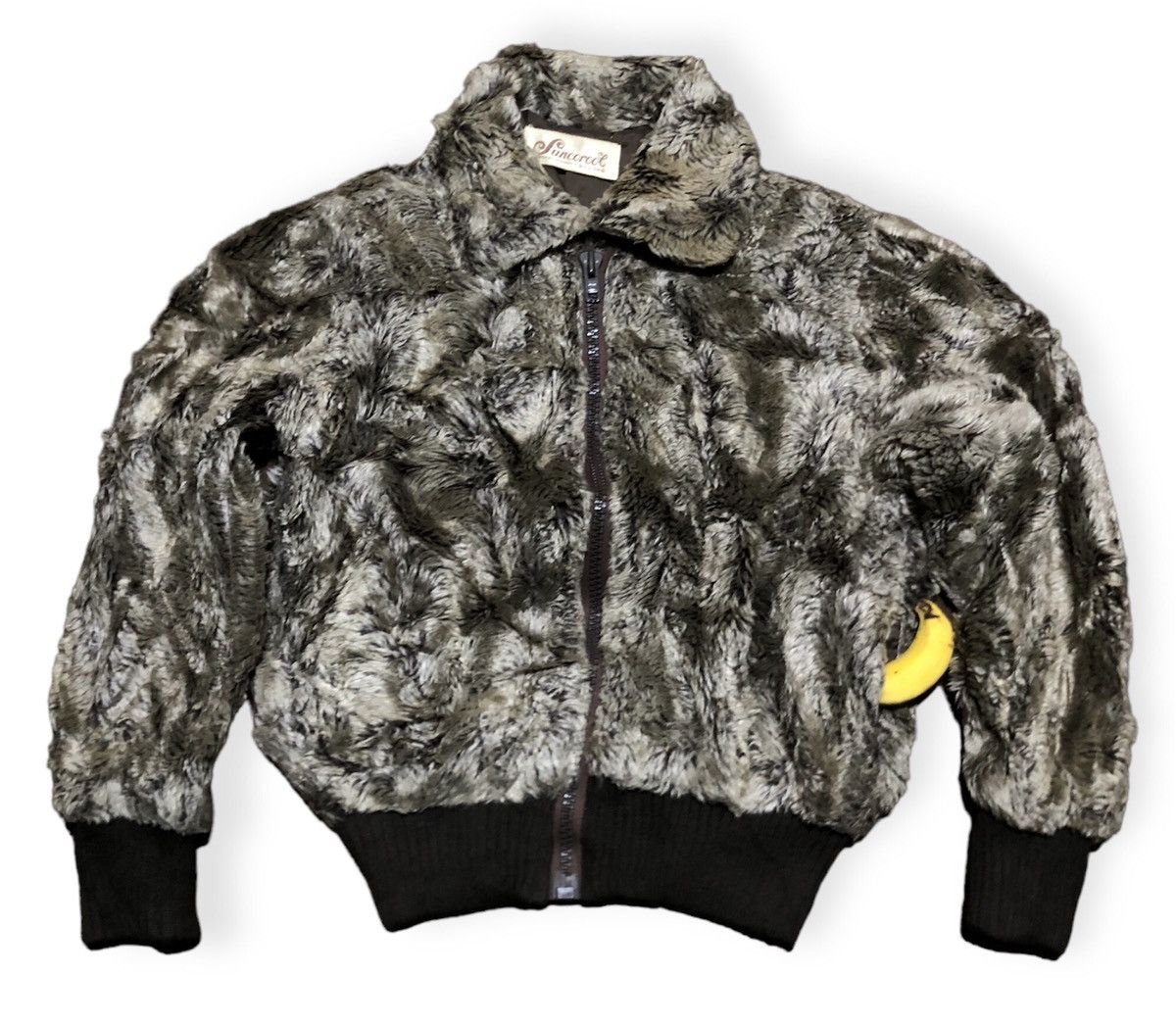 Vintage Vintage 80s Fur Bomber Jacket Iconic Design Size M / US 6-8 / IT 42-44 - 1 Thumbnail