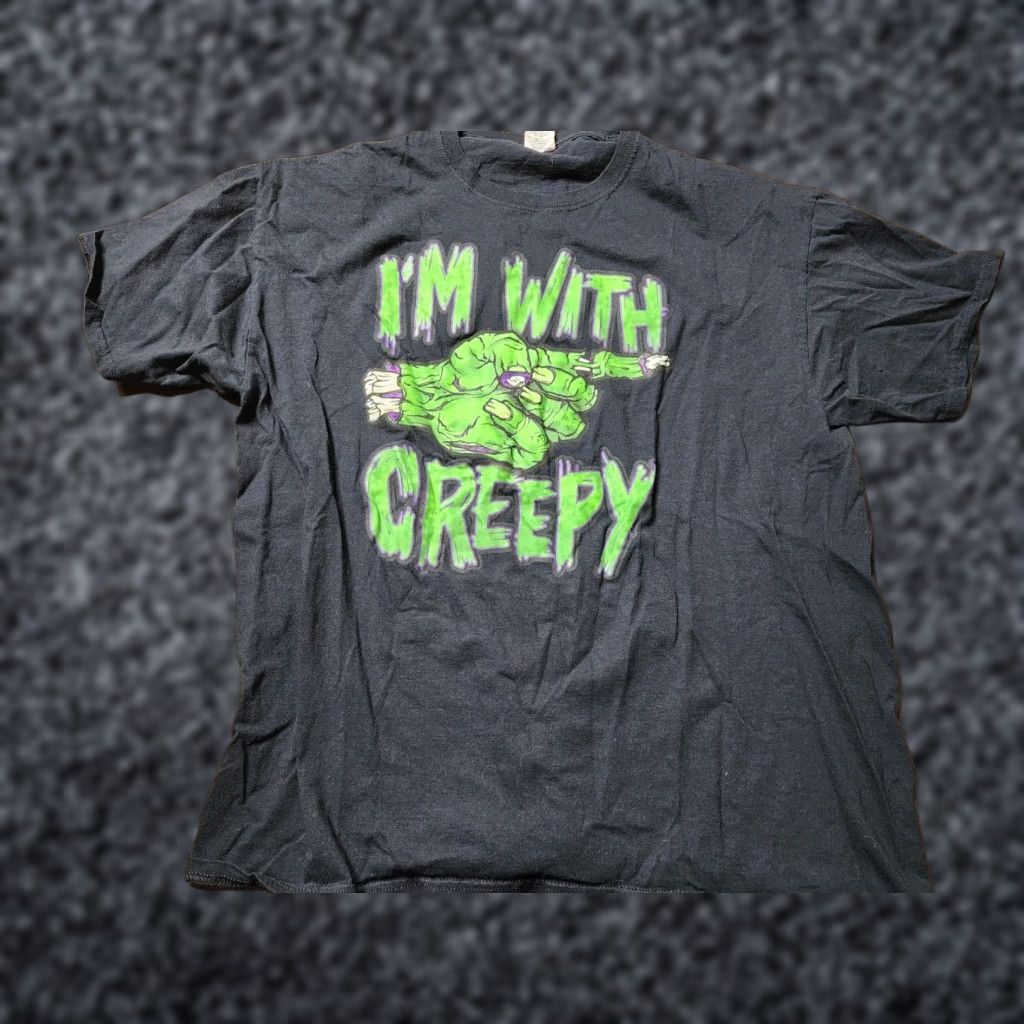Vintage Happy Halloween T-Shirt Adult XL Black Glow in the Dark Creepy Arm Mens Size US XL / EU 56 / 4 - 1 Thumbnail