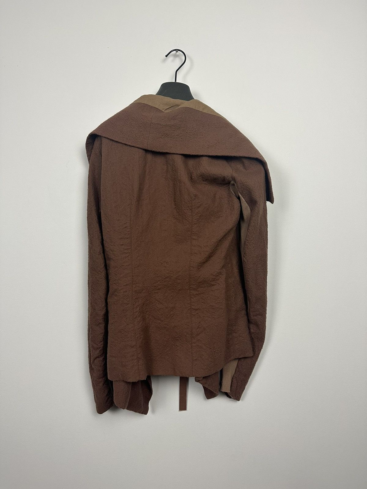 Rick Owens FW11 ‘LIMO’ Felted Wool Belted Biker Jacket Size M / US 6-8 / IT 42-44 - 6 Thumbnail