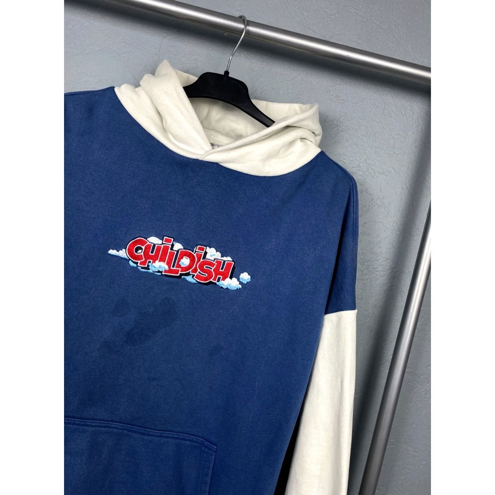 Vintage Childish Hoodie Main Selling Point Shirt Adult M Blue Graphic Print Oversized 90s Theme Park Style Mens Size US M / EU 48-50 / 2 - 5 Thumbnail