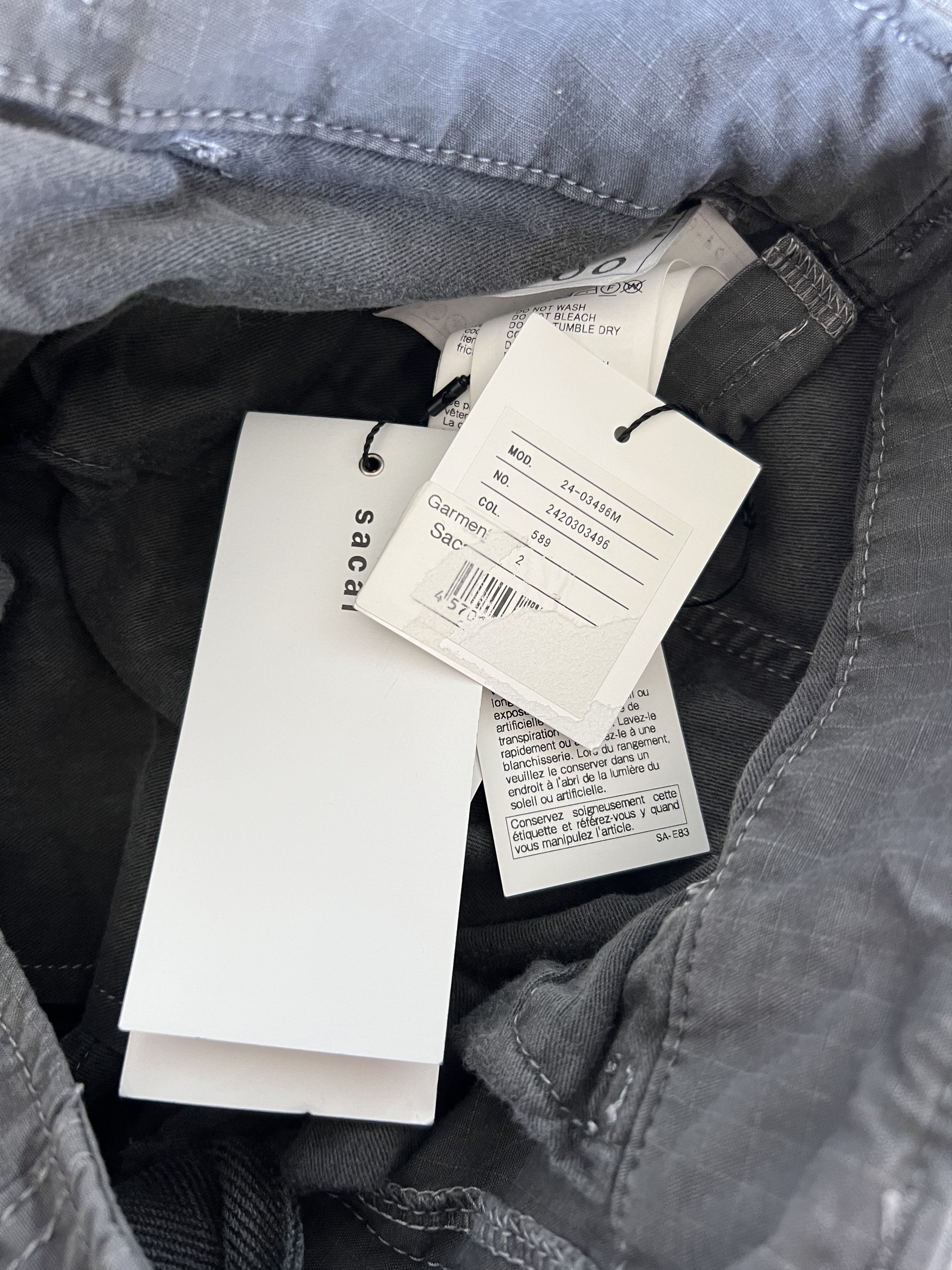 Sacai Sacai Garment Dyed Nylon Twill Cargo Pants in Grey Size US 32 / EU 48 - 8 Thumbnail