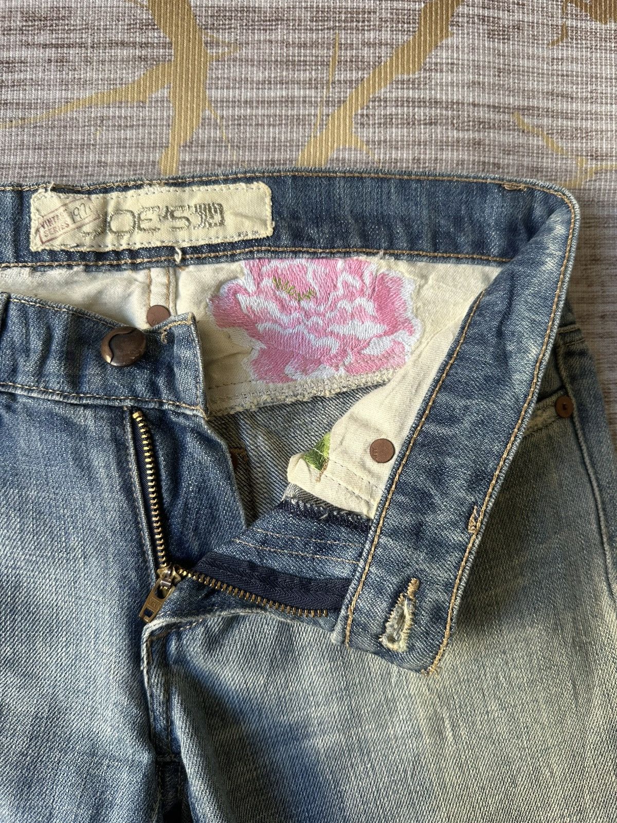 Joe's FLARE Joe’s Distressed Faded Blue Boot Jeans Size 28" / US 6 / IT 42 - 13 Thumbnail