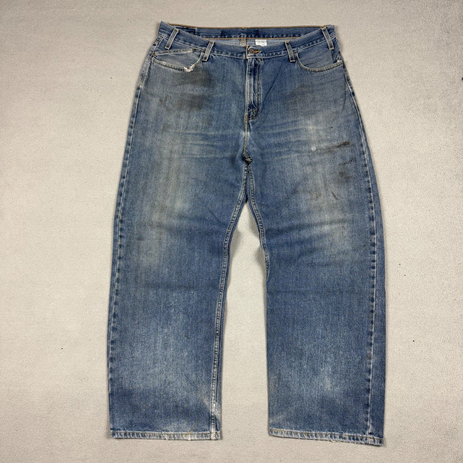 Levi's VTG Levi's SilverTab Low Loose Baggy Faded Stained W38 L32 Size US 38 / EU 54 - 1 Thumbnail