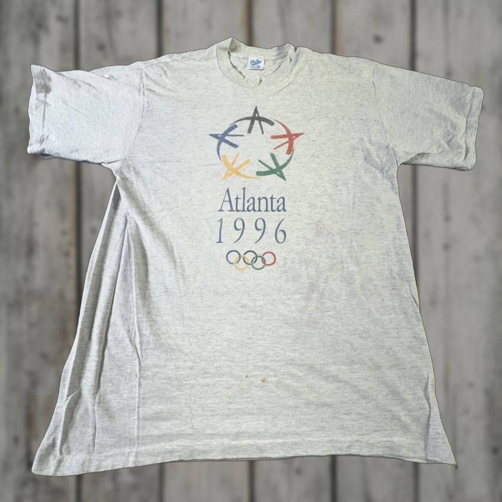 Velva Sheen VINTAGE Velva Sheen Olympic T-Shirt Men XL 1996 Atlanta Games Graphic Print 90s Sports Tee Size US XL / EU 56 / 4 - 1 Thumbnail