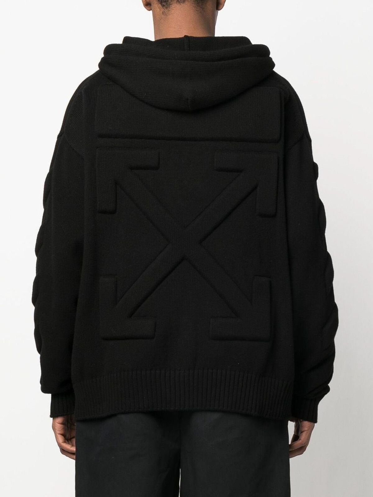 Off-White o1gr1nt1124 3D Diag Knit Hoodie in Black Size US M / EU 48-50 / 2 - 4 Thumbnail