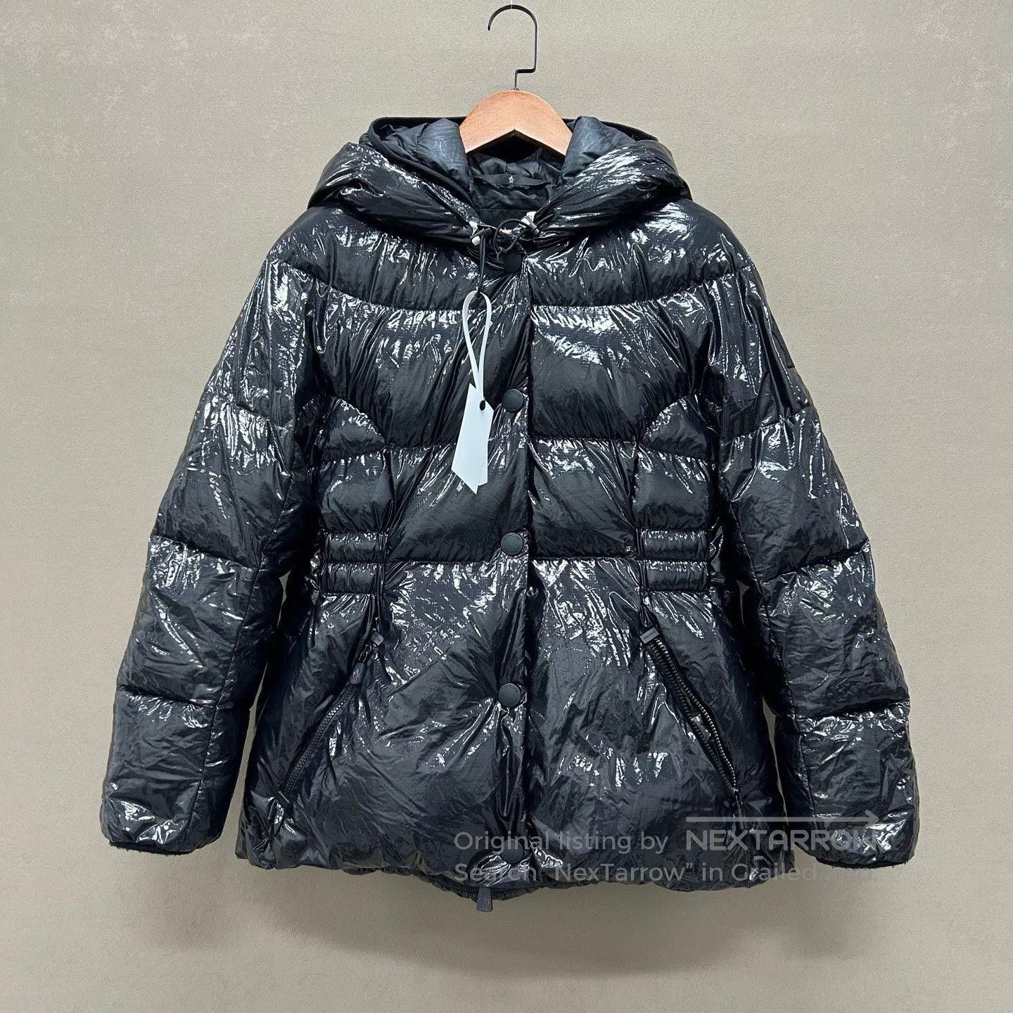 Moncler Moncler Fenis Black Waxed Leather Ski Puffer. Size M / US 6-8 / IT 42-44 - 1 Thumbnail