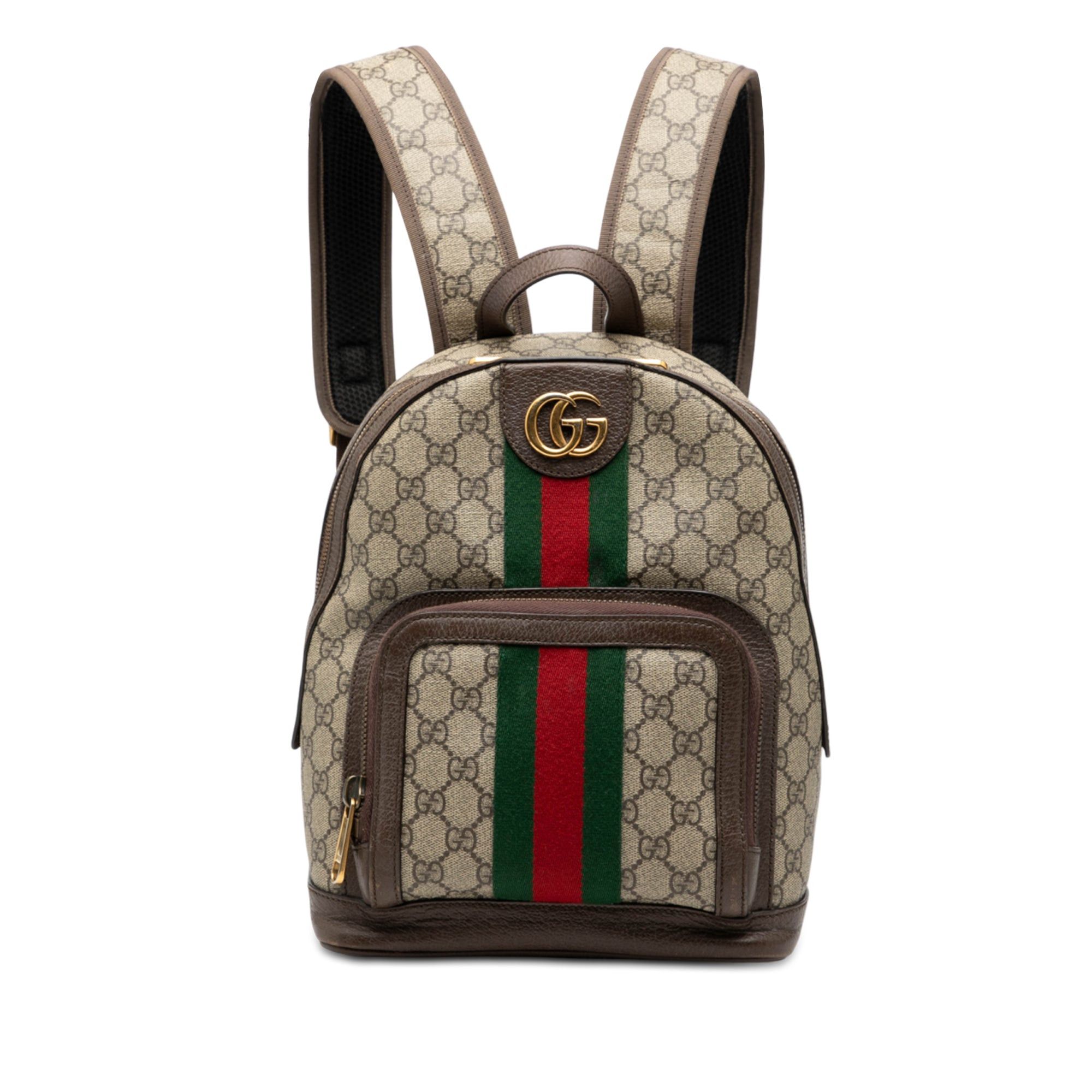 Gucci Small GG Supreme Ophidia Web Backpack Size ONE SIZE - 1 Thumbnail